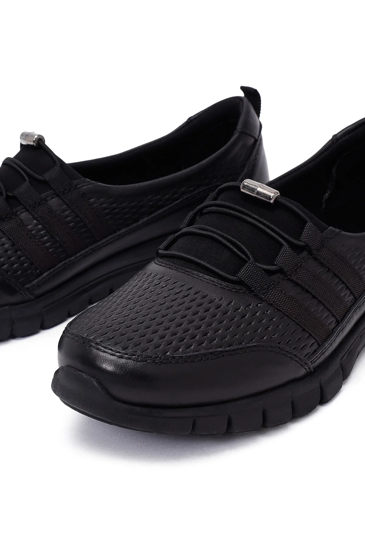 Kadın Siyah Deri Comfort Loafer - Image 10