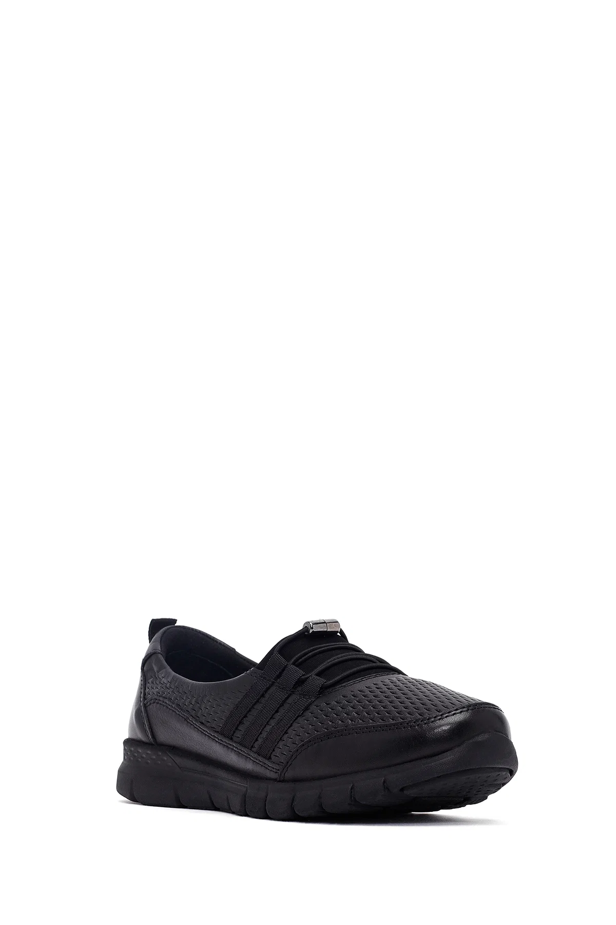 Kadın Siyah Deri Comfort Loafer - Image 6