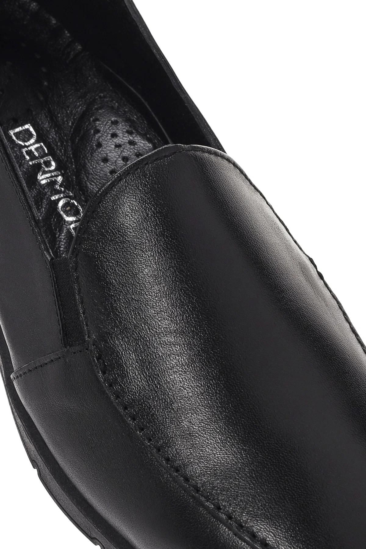 Kadın Siyah Deri Comfort Loafer - Image 10