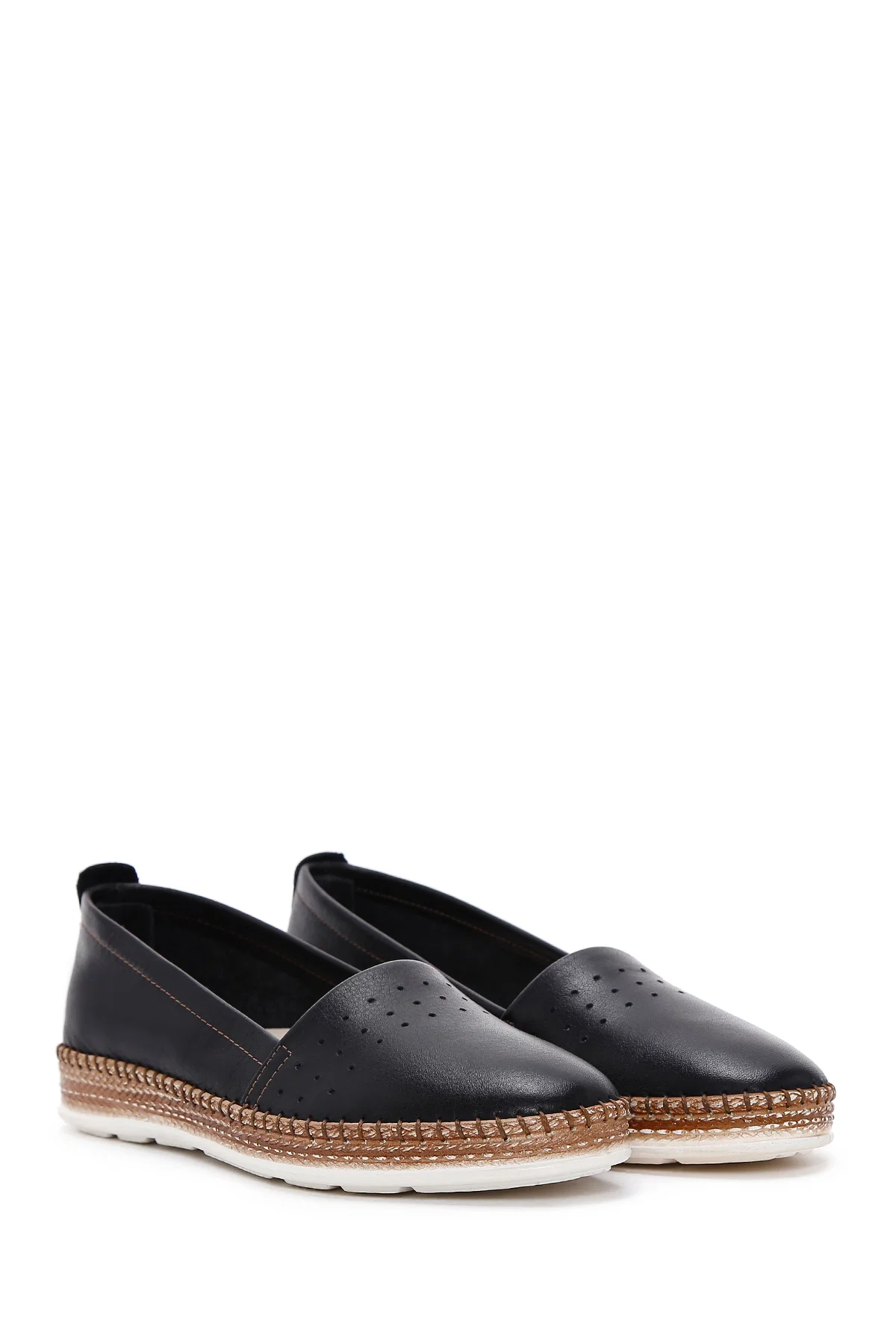Kadın Siyah Deri Comfort Loafer - Image 3