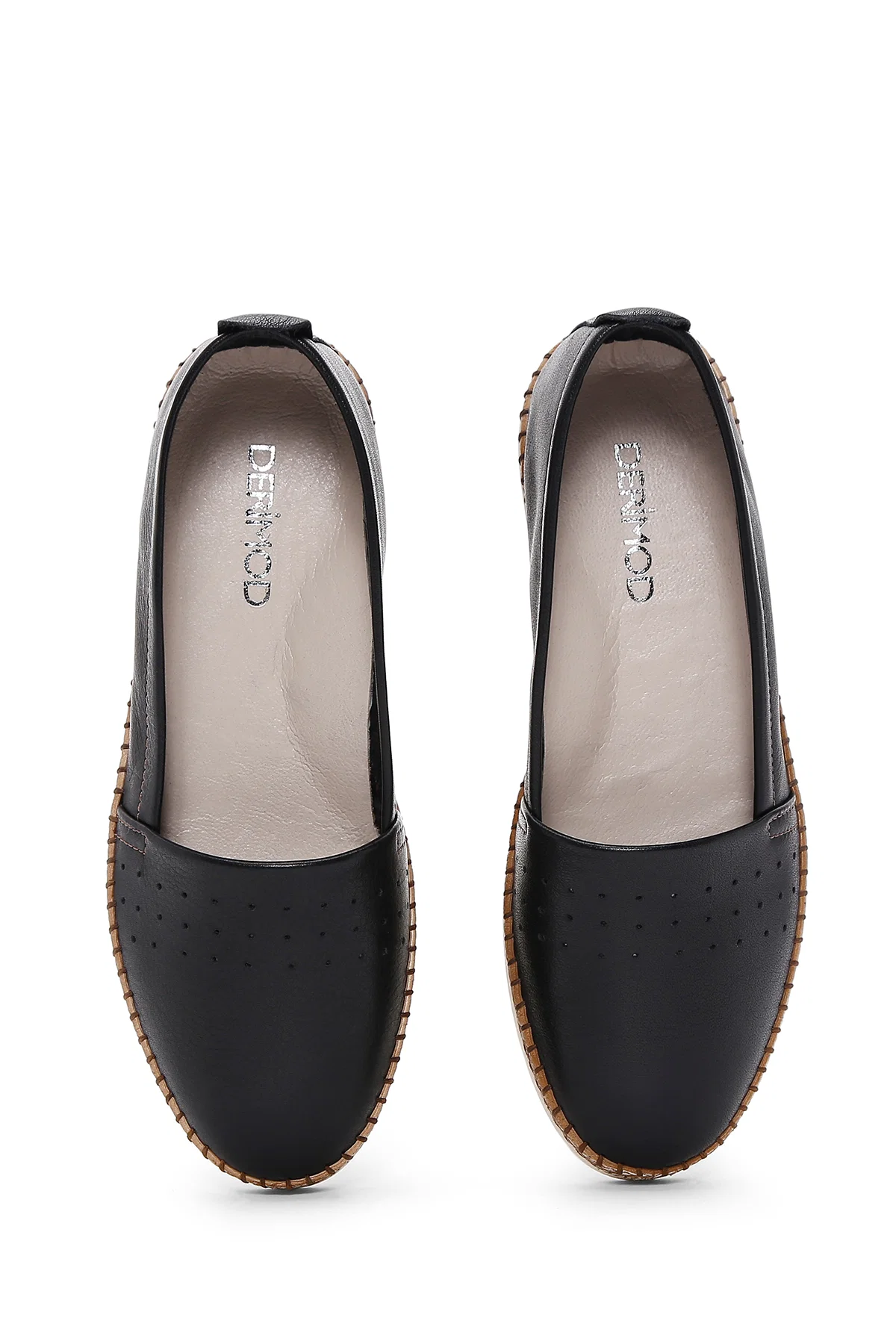 Kadın Siyah Deri Comfort Loafer - Image 6