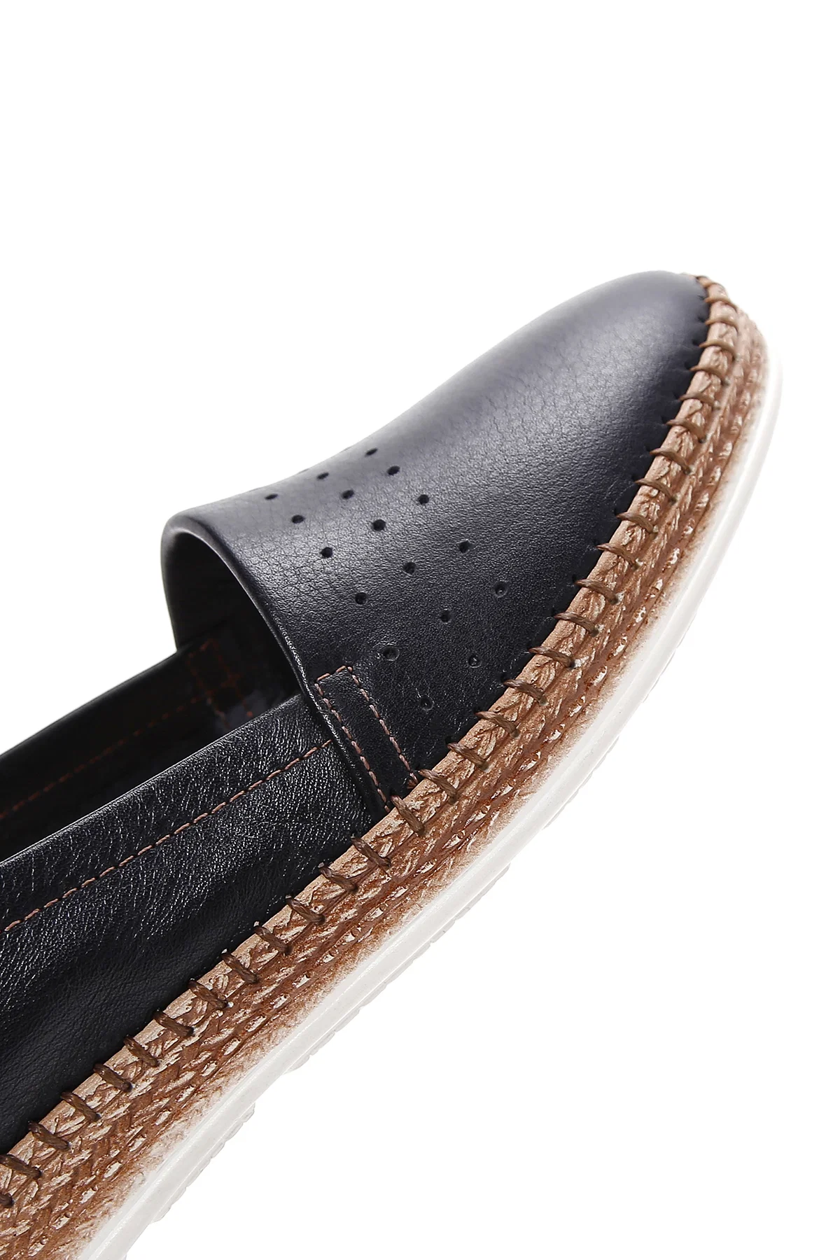 Kadın Siyah Deri Comfort Loafer - Image 8