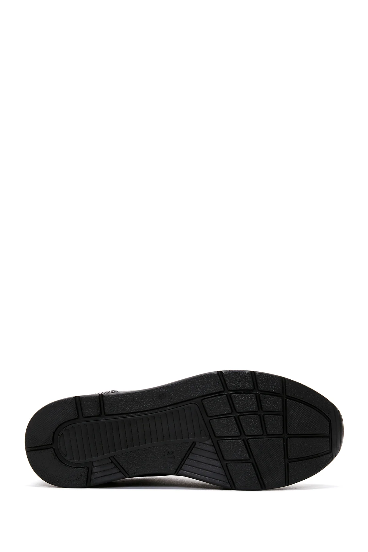 Kadın Siyah Deri Kalın Tabanlı Sneaker - Image 4