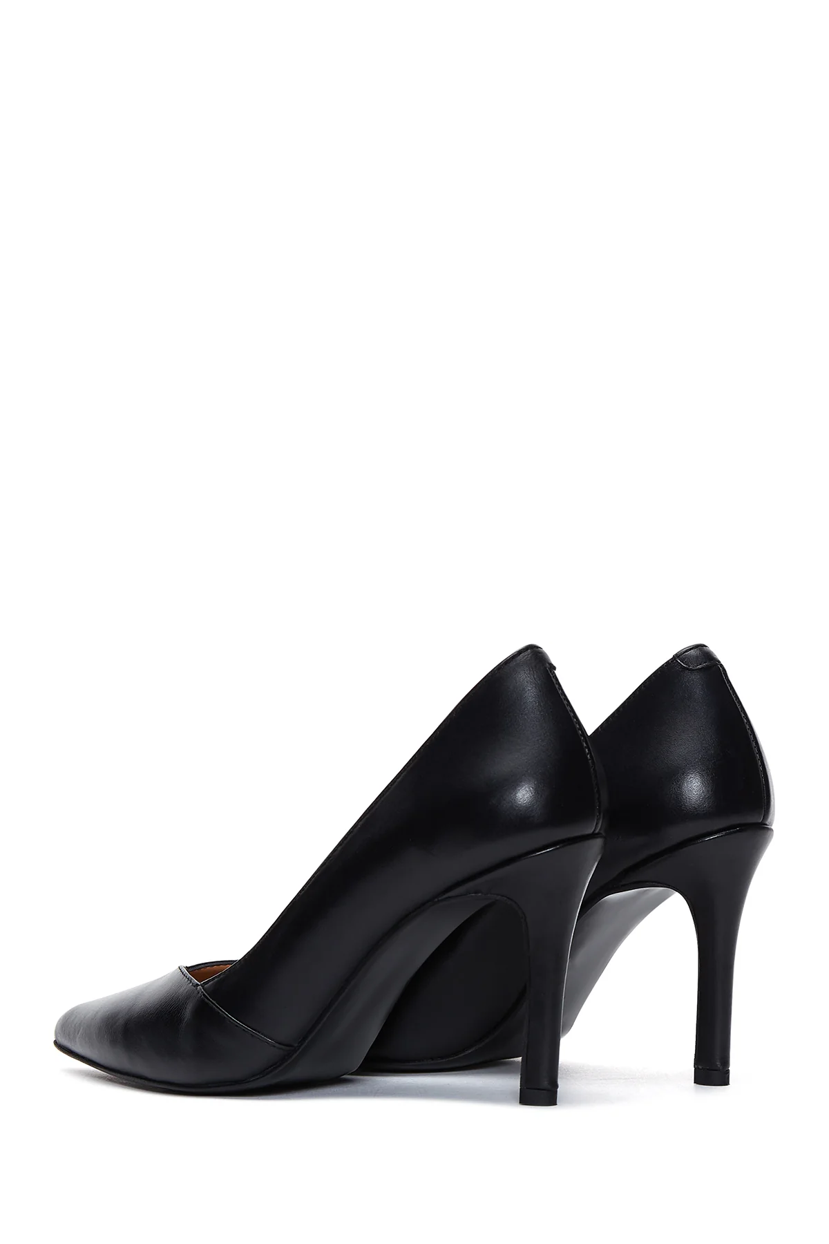 Kadın Siyah Deri Klasik Stiletto - Image 5