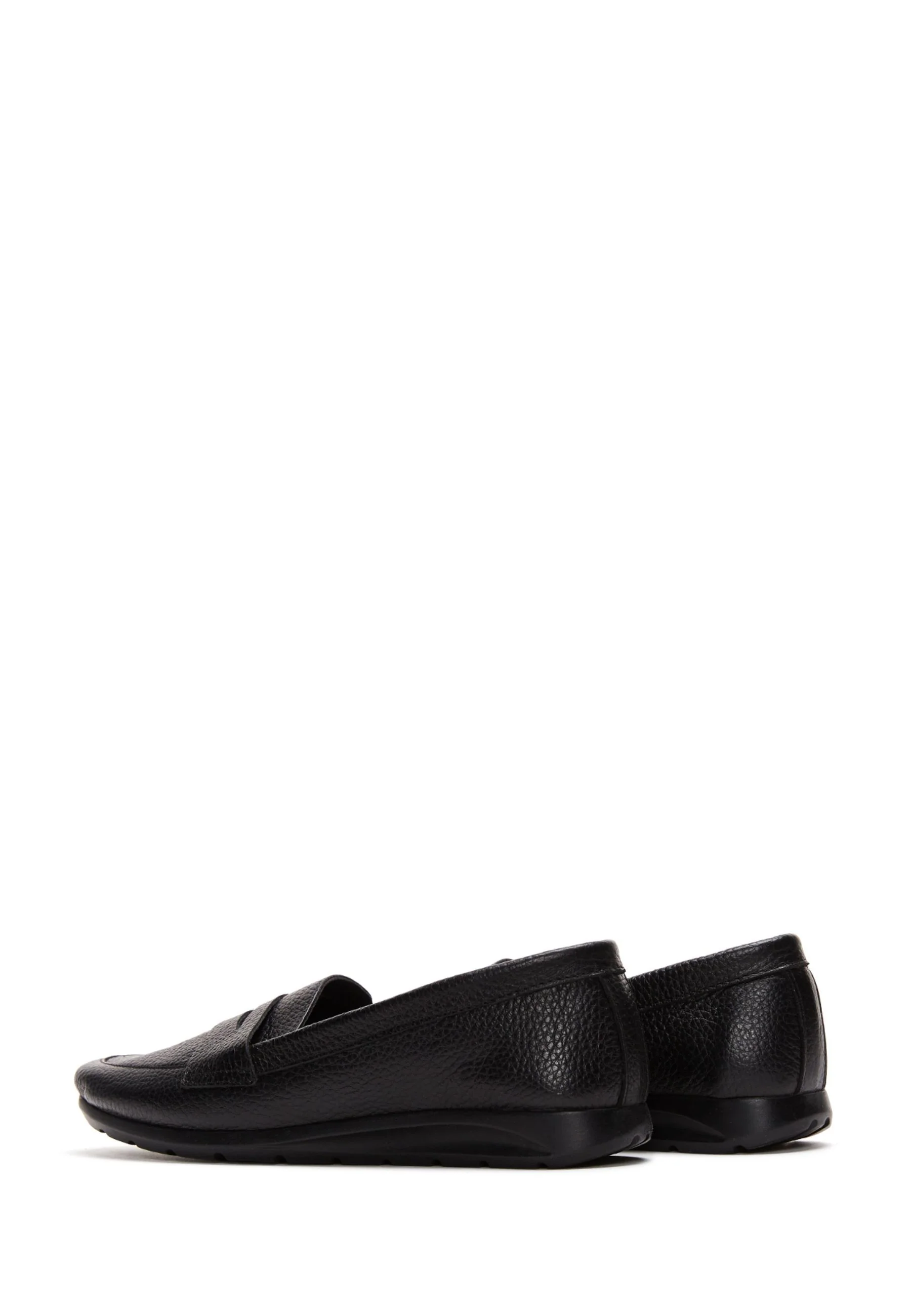 Kadın Siyah Deri Konfor Loafer - Image 5