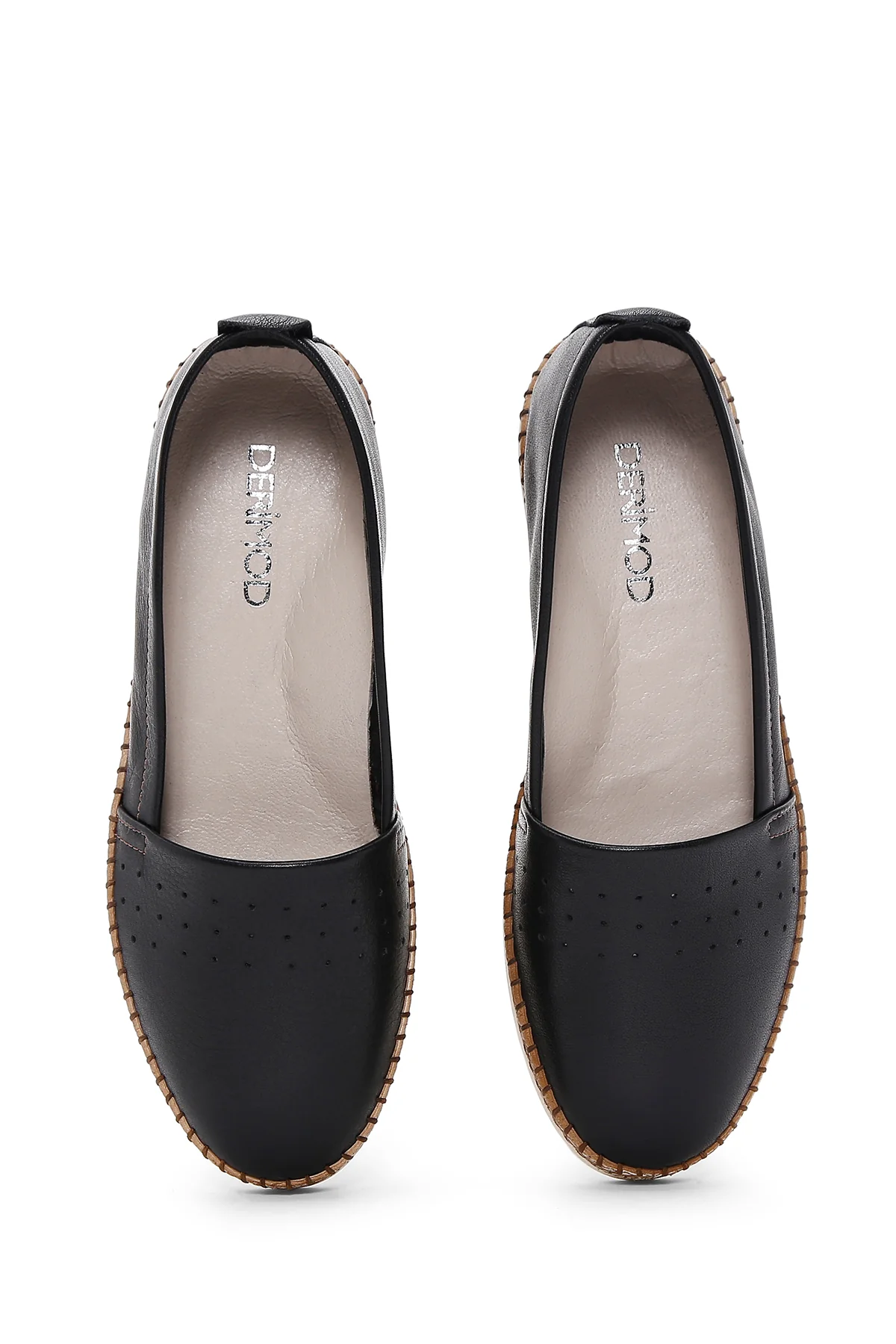 Kadın Siyah Deri Konfor Loafer - Image 4