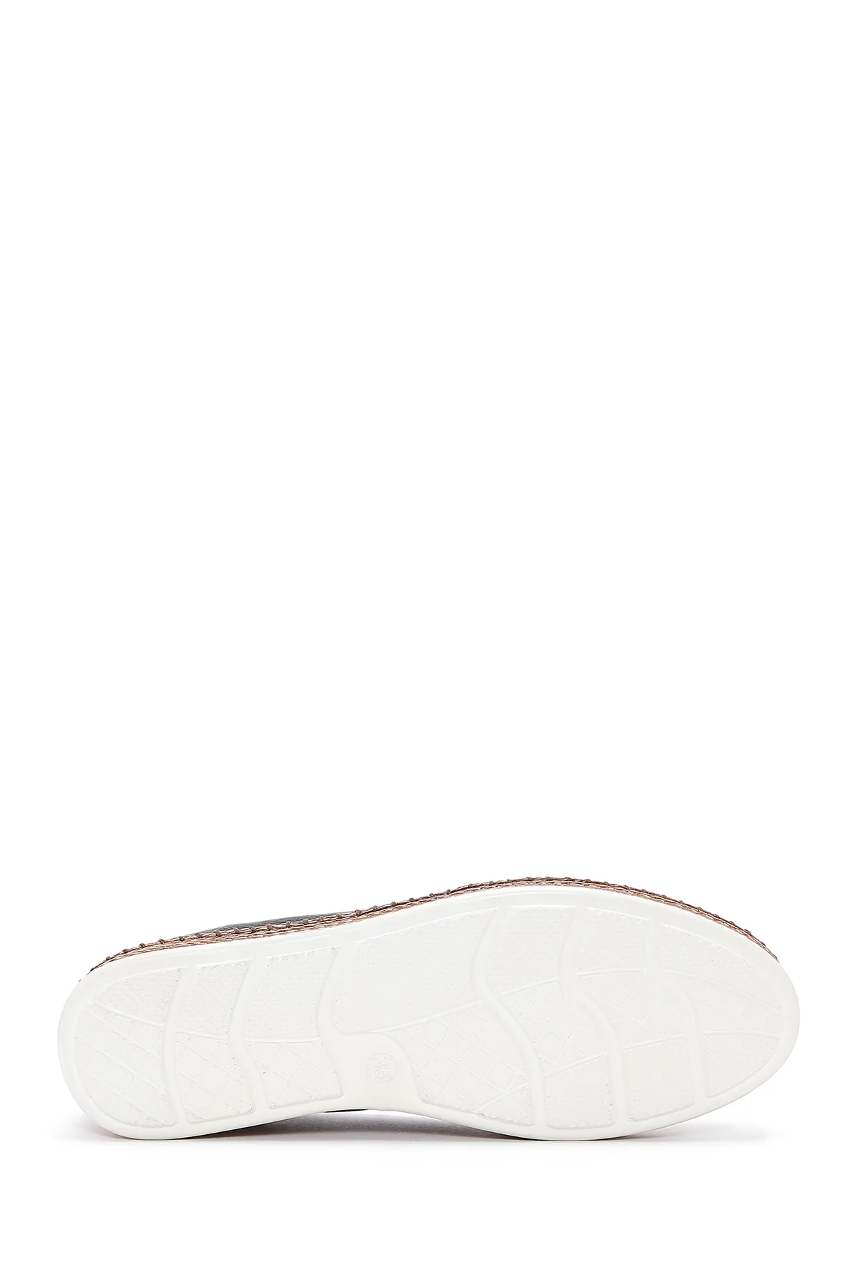 Kadın Siyah Deri Konfor Loafer - Image 5