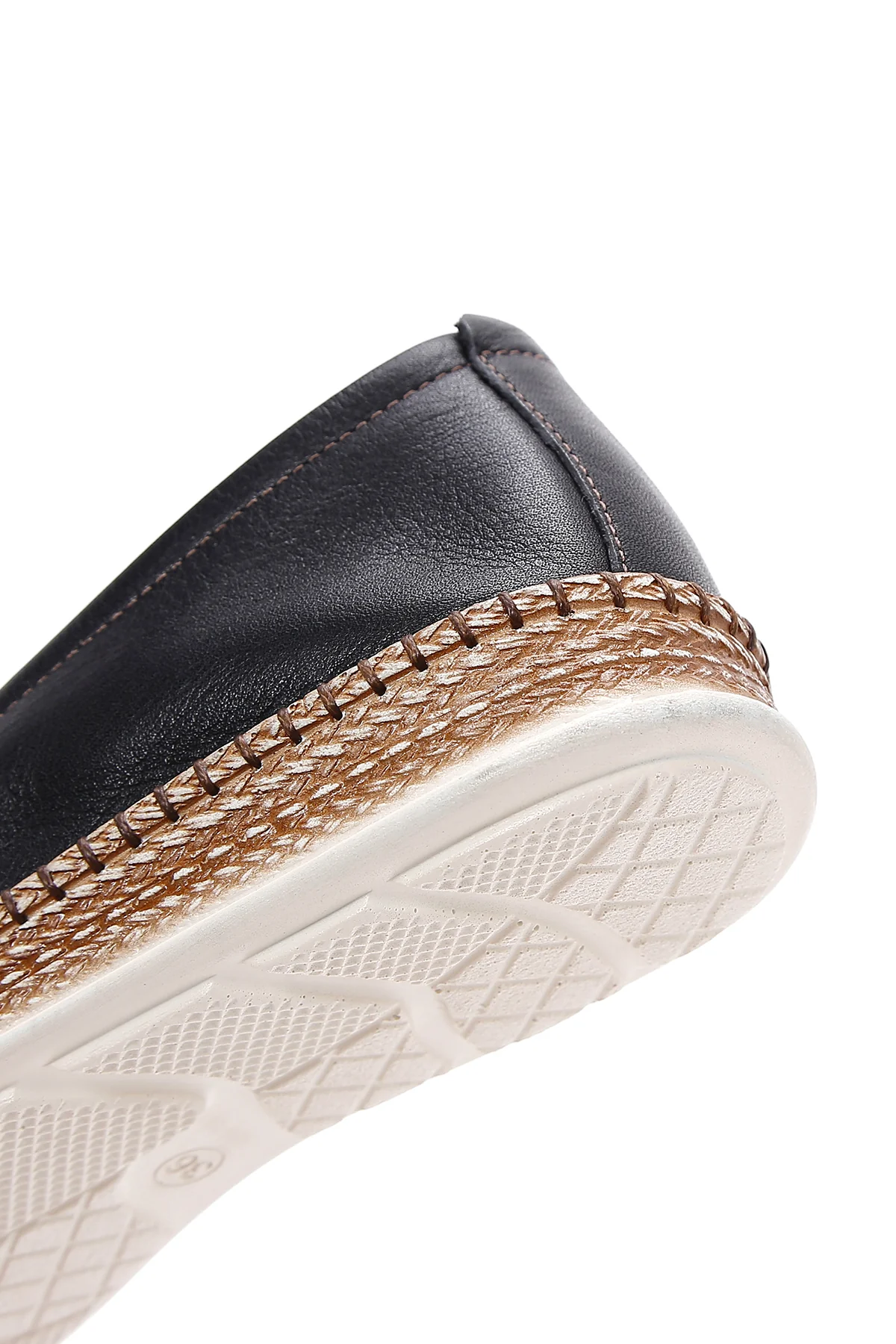 Kadın Siyah Deri Konfor Loafer - Image 7
