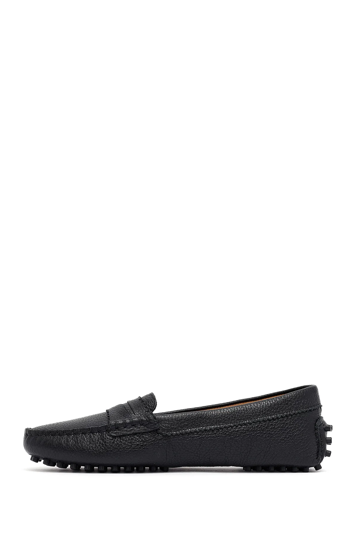 Kadın Siyah Deri Loafer - Image 2
