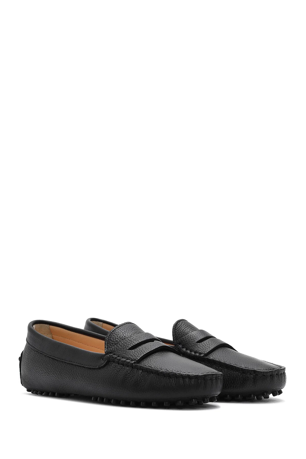 Kadın Siyah Deri Loafer - Image 3