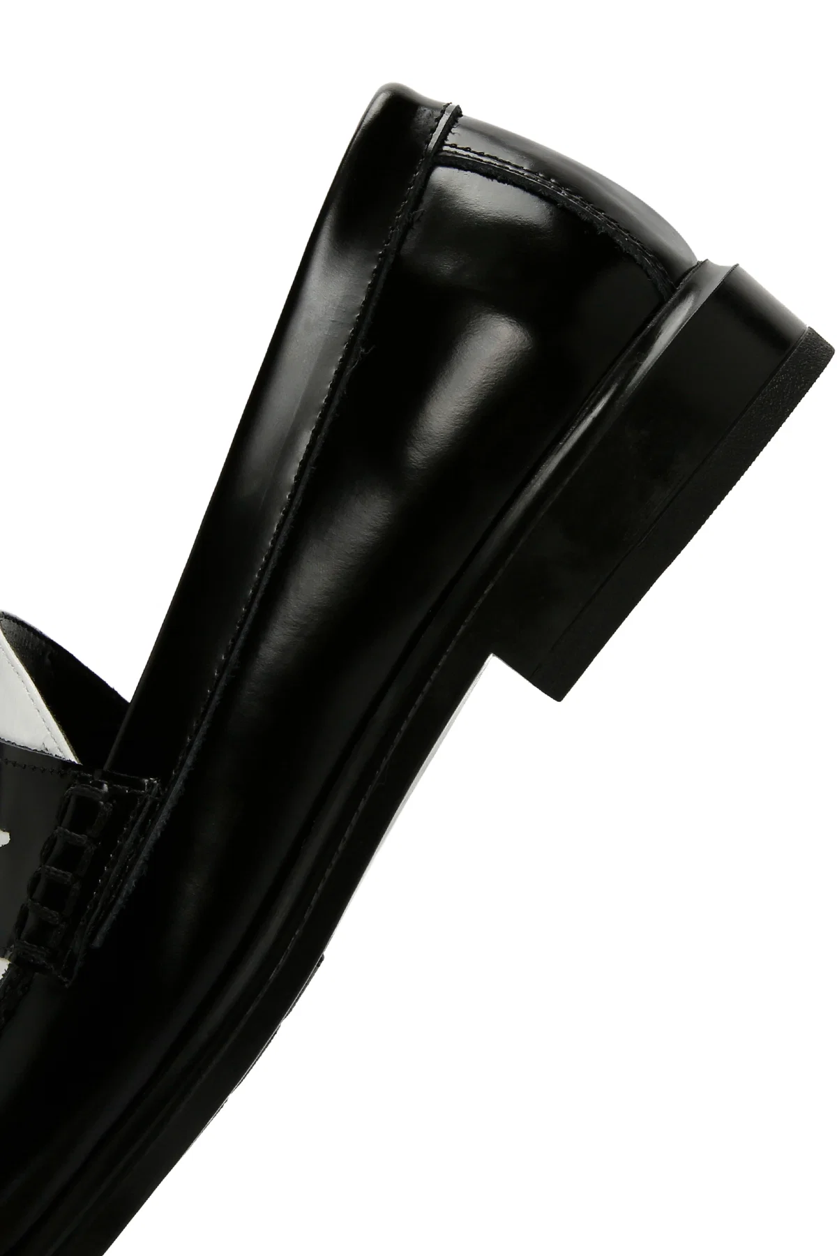 Kadın Siyah Deri Maskülen Loafer - Image 8