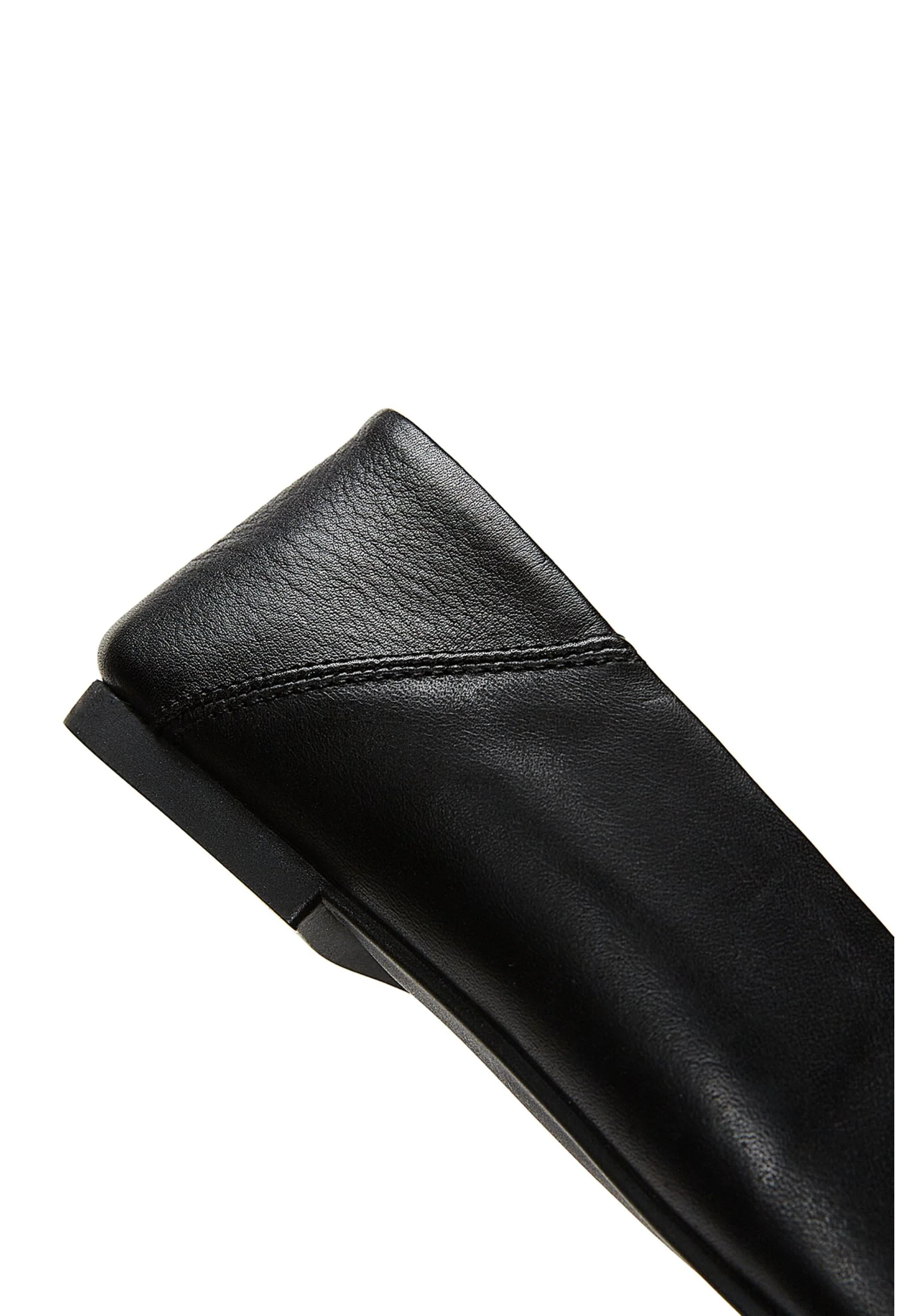 Kadın Siyah Deri Maskülen Loafer - Image 6
