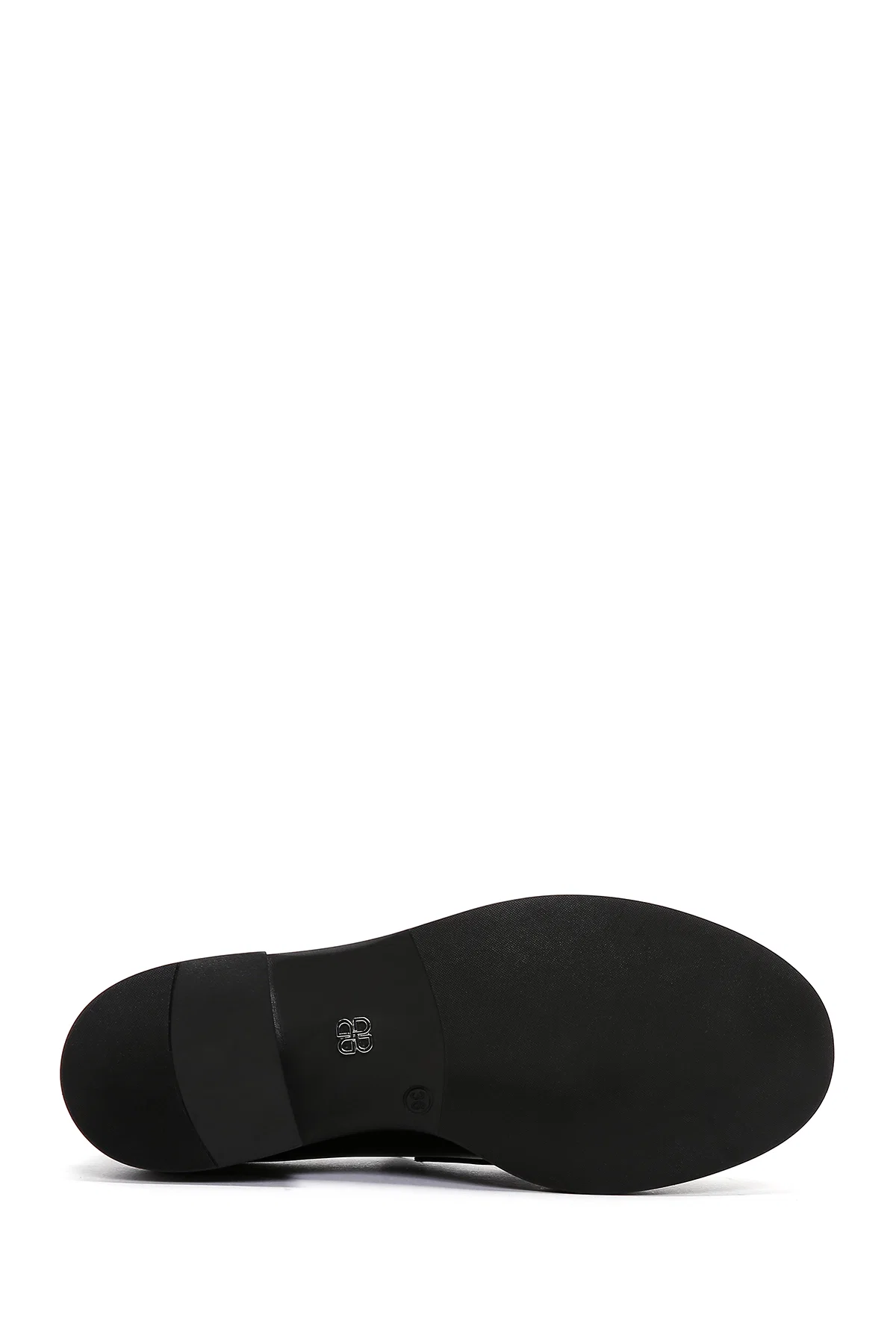 Kadın Siyah Deri Maskülen Loafer - Image 4