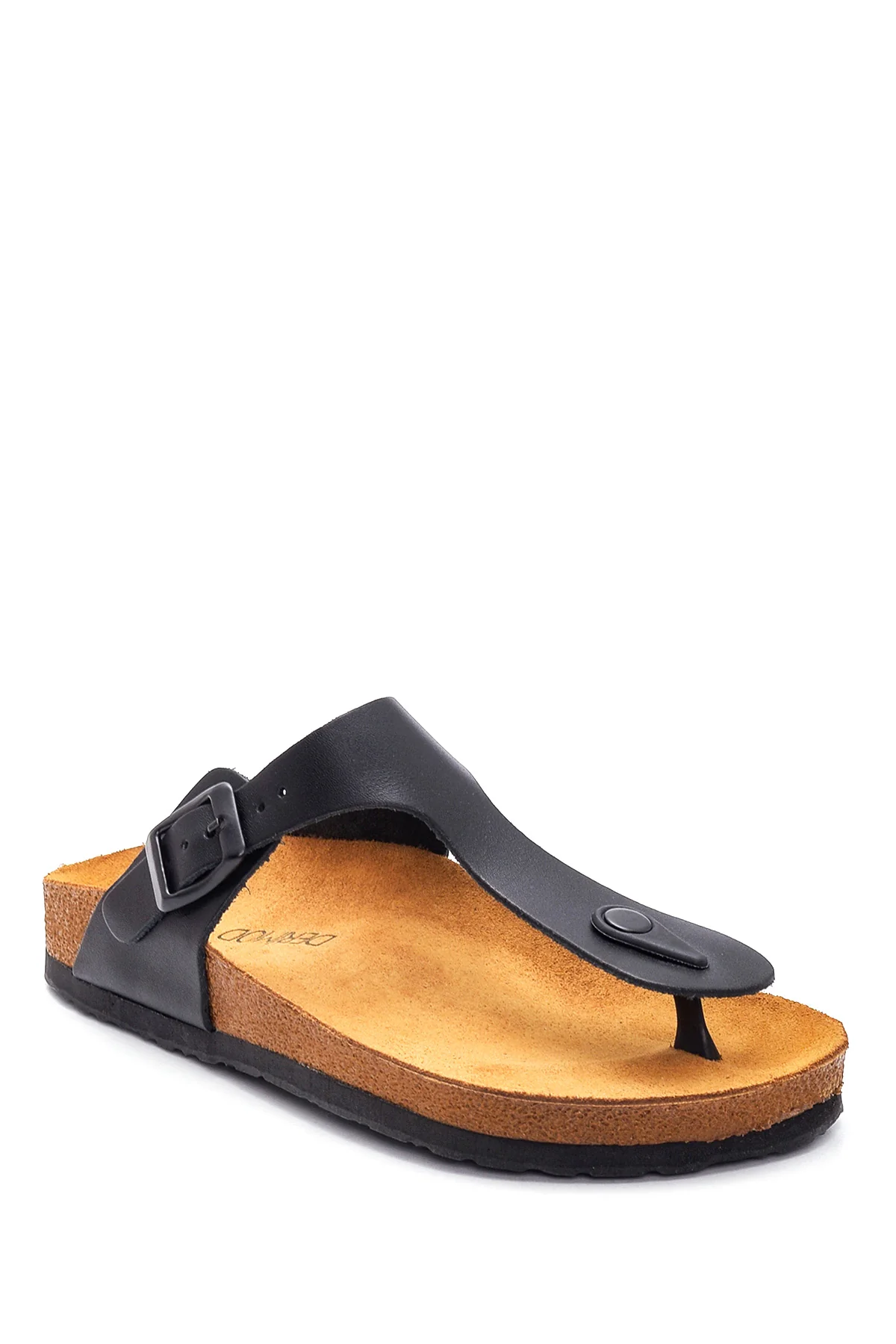 Kadın Siyah Deri Parmak Arası Terlik - Image 3