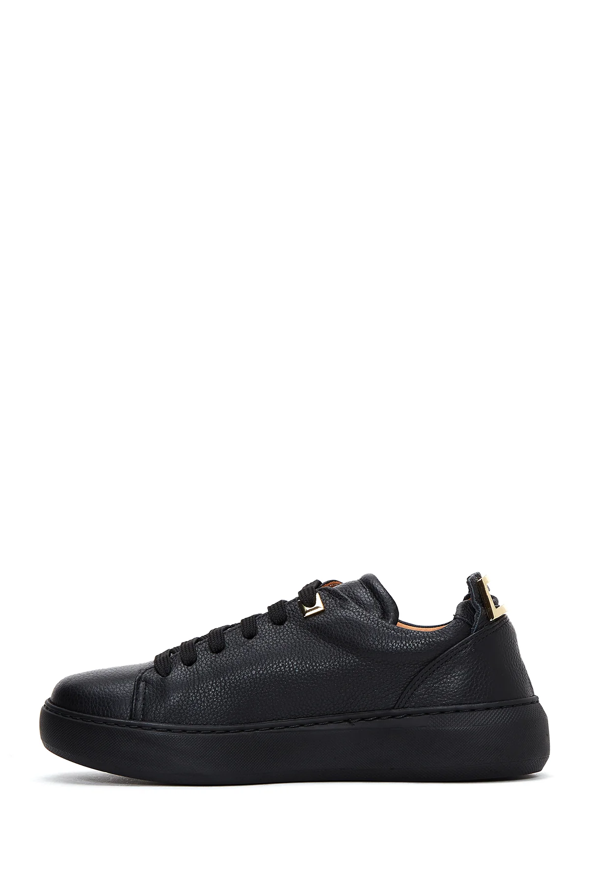 Kadın Siyah Deri Sneaker - Image 2
