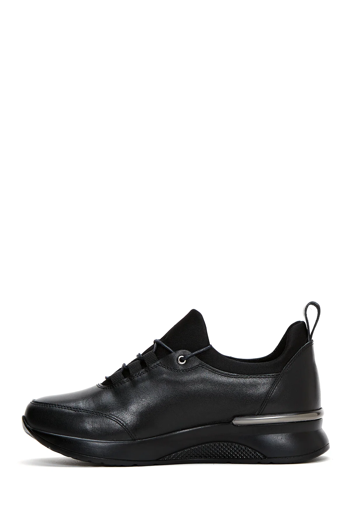 Kadın Siyah Deri Sneaker - Image 2