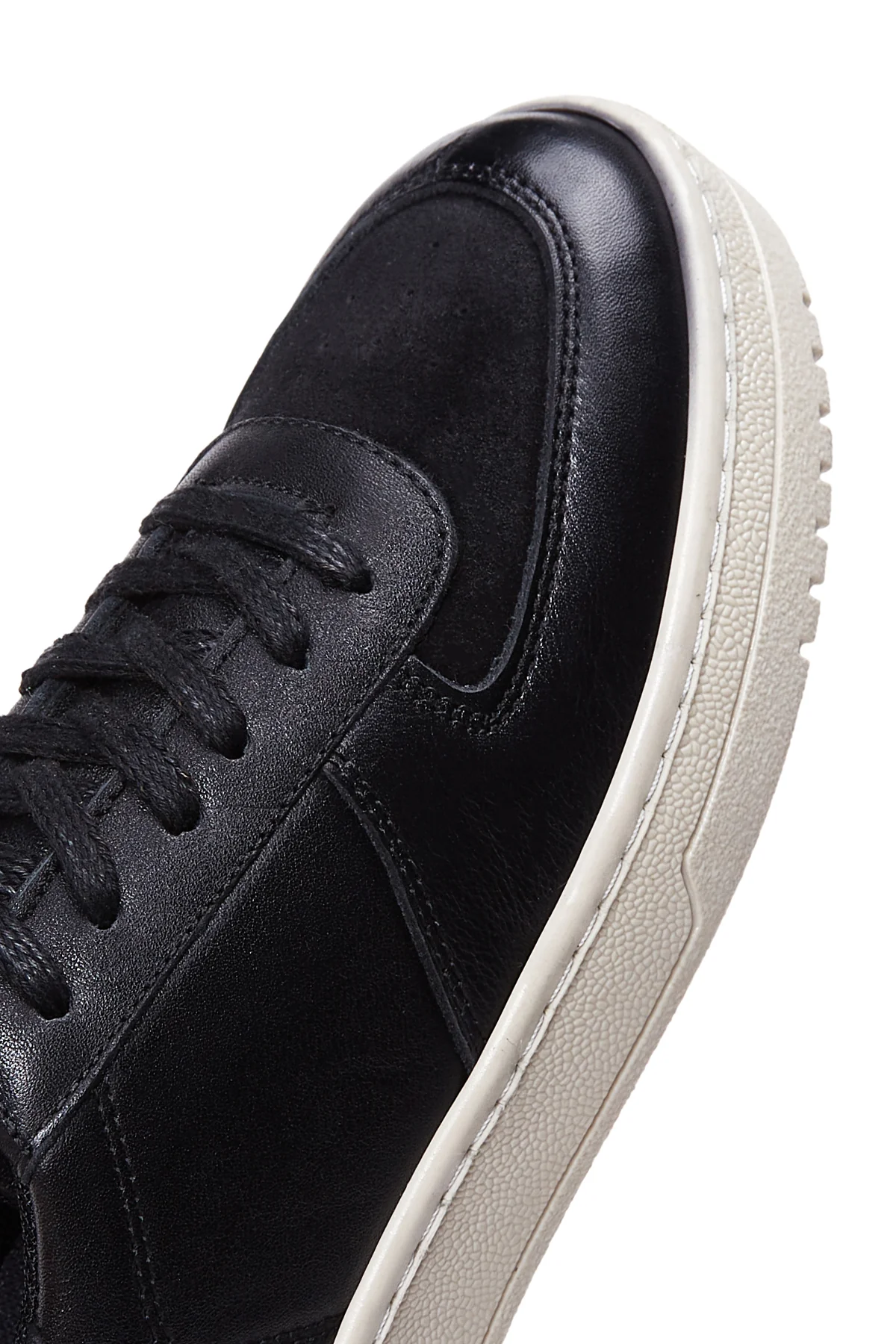 Kadın Siyah Deri Sneaker - Image 7