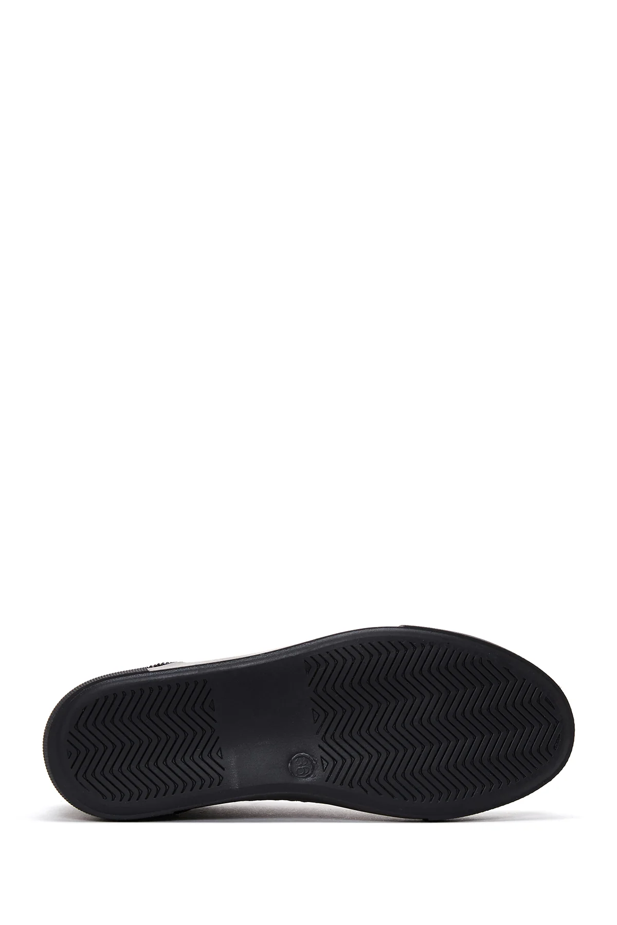 Kadın Siyah Deri Sneaker - Image 4