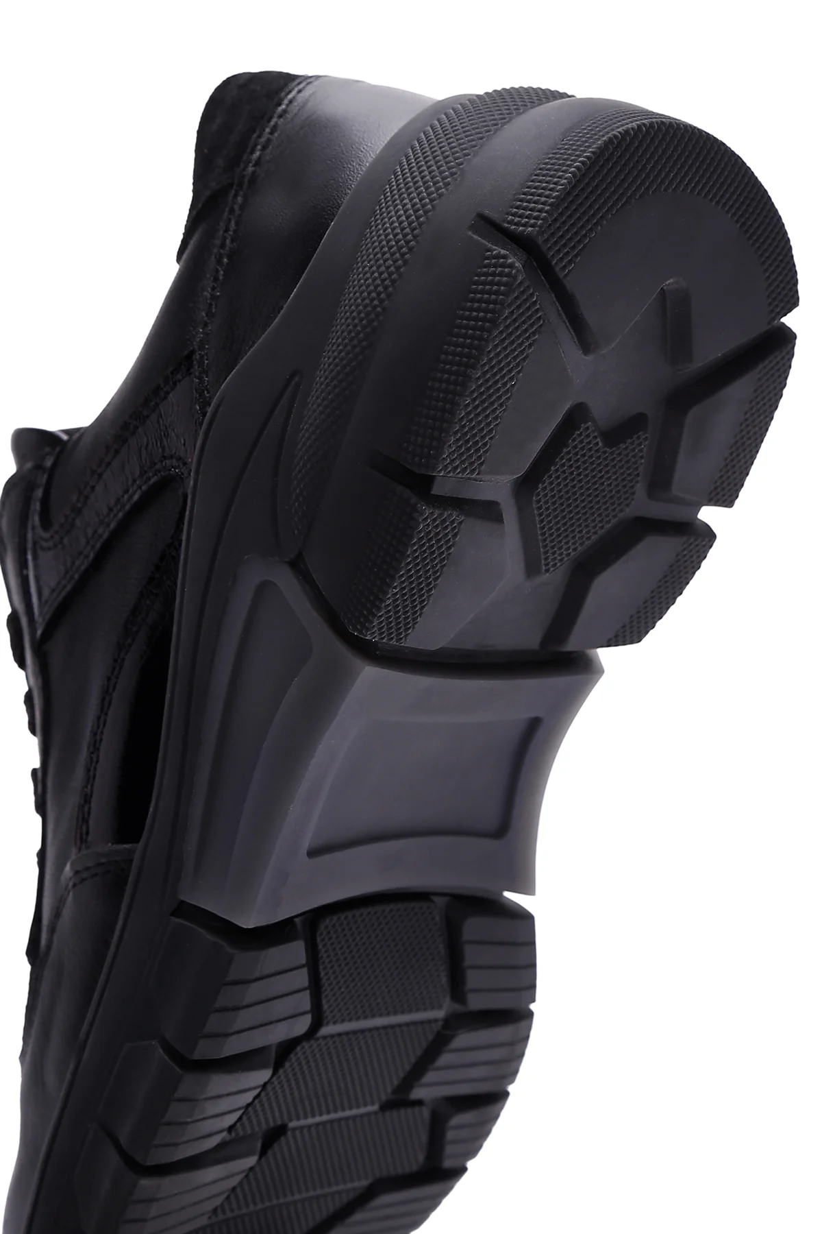 Kadın Siyah Deri Sneaker - Image 8