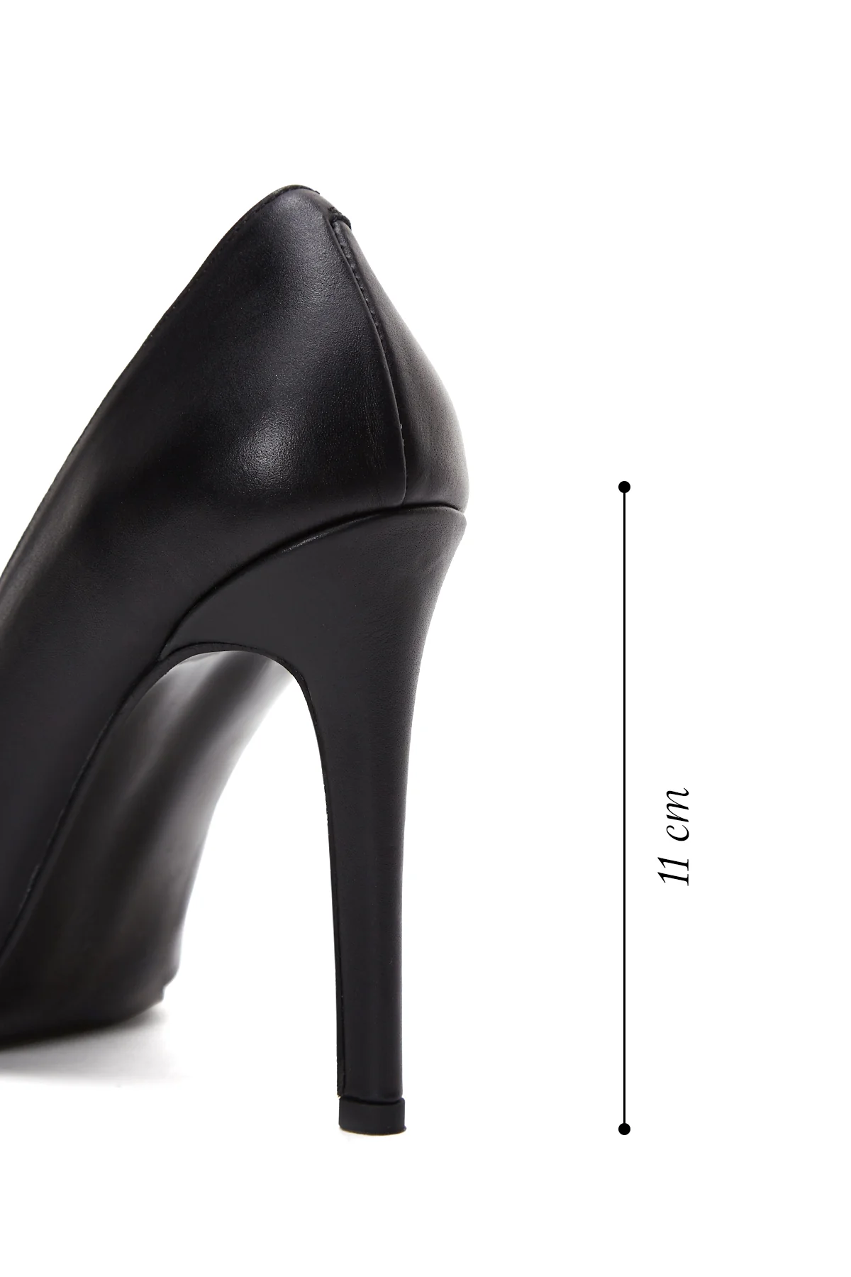 Kadın Siyah Deri Stiletto - Image 2