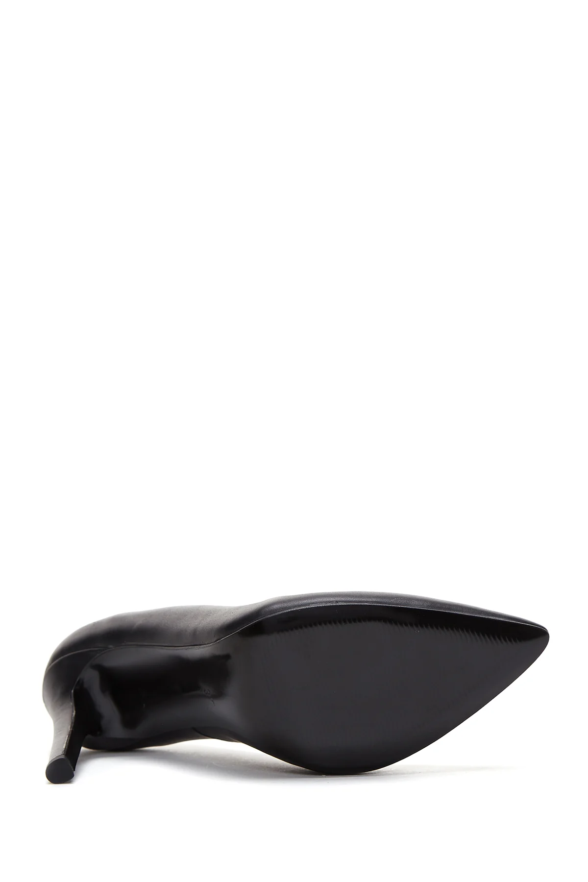 Kadın Siyah Deri Stiletto - Image 5