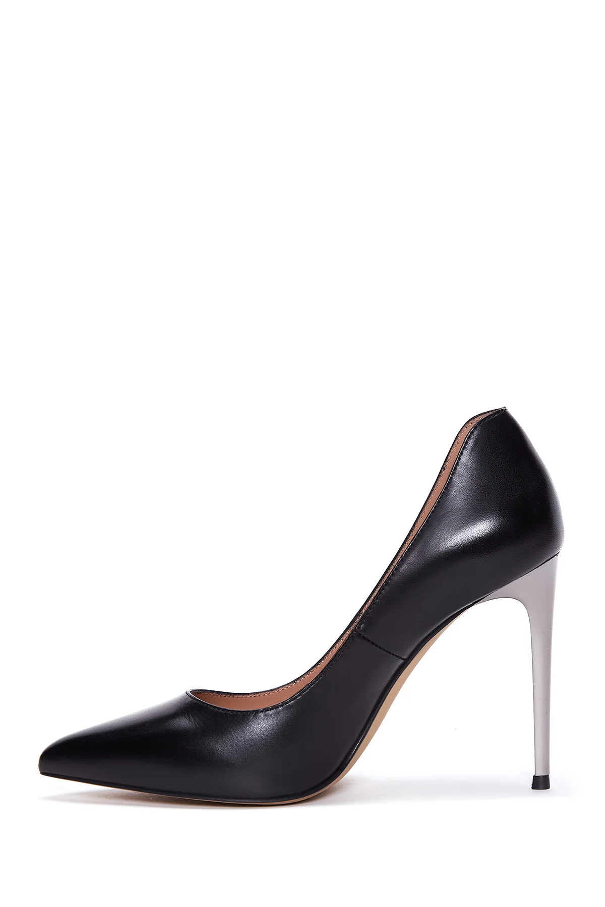 Kadın Siyah Deri Stiletto - Image 3