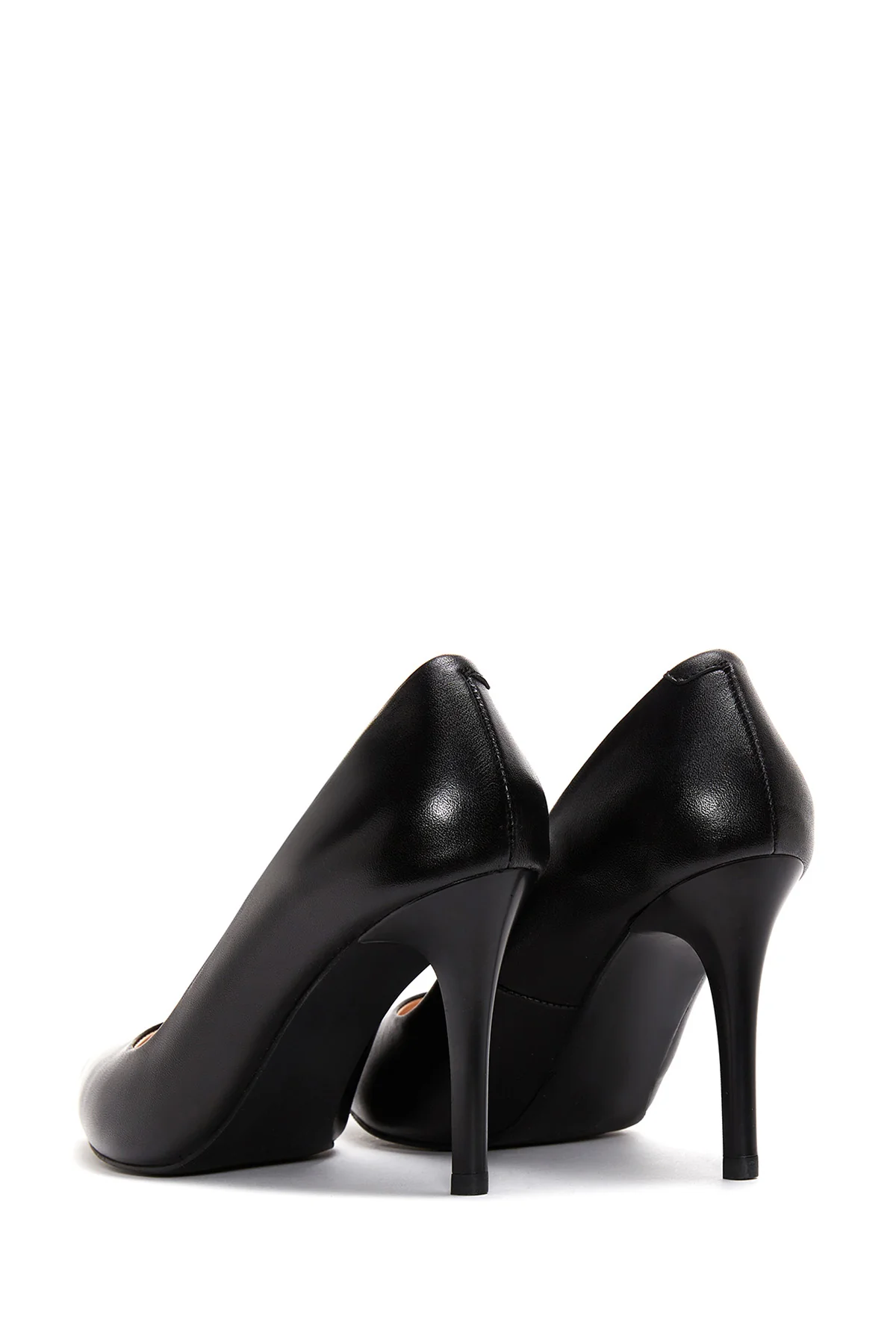 Kadın Siyah Deri Stiletto - Image 6