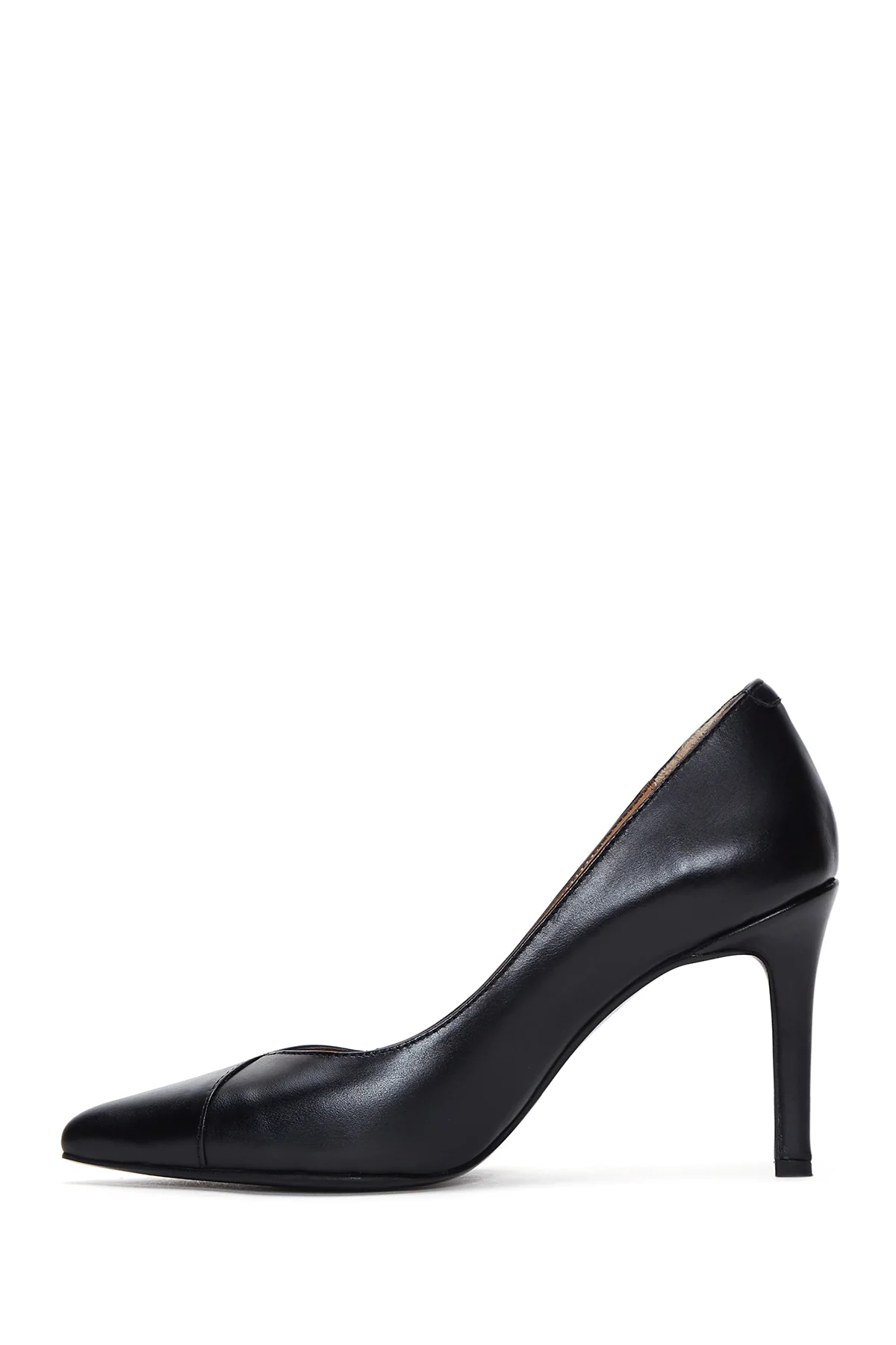 Kadın Siyah Deri Stiletto - Image 3