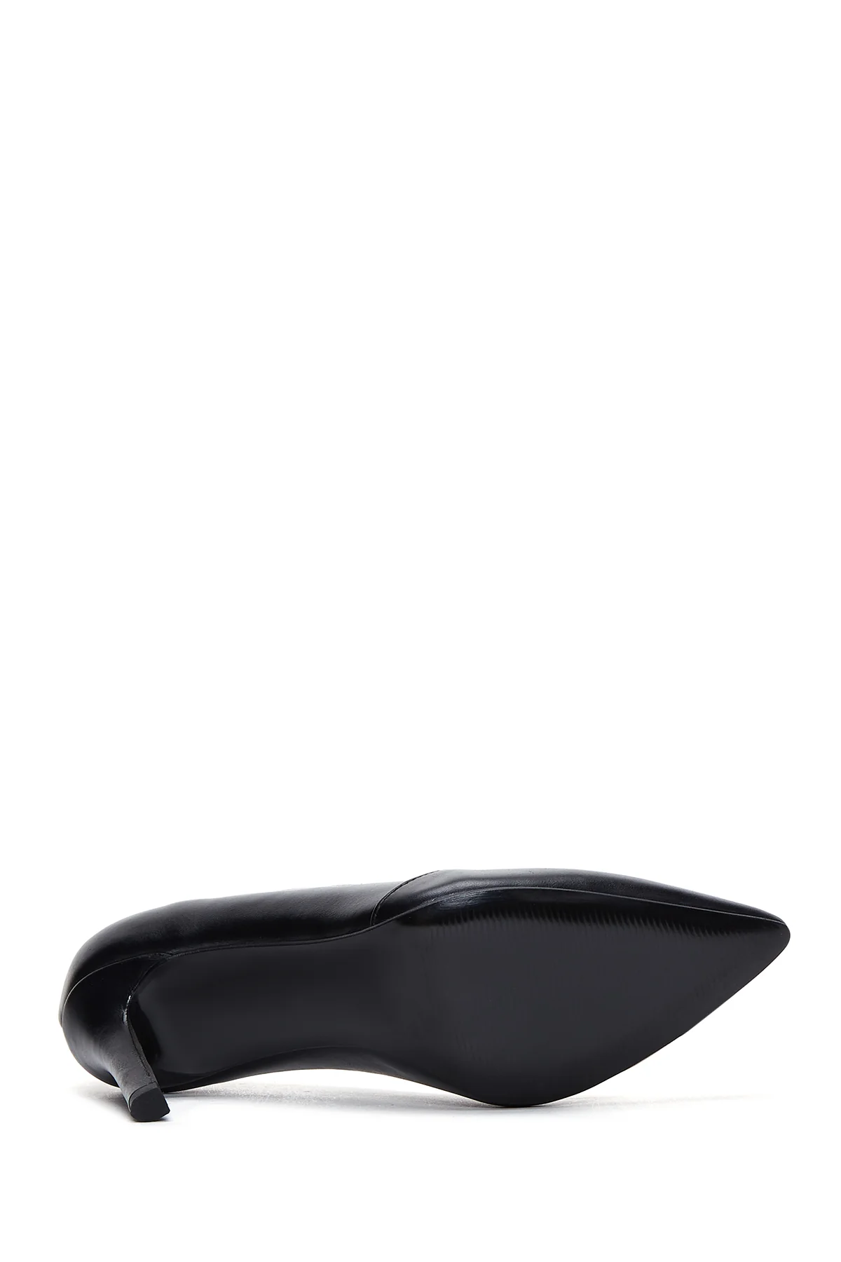 Kadın Siyah Deri Stiletto - Image 5