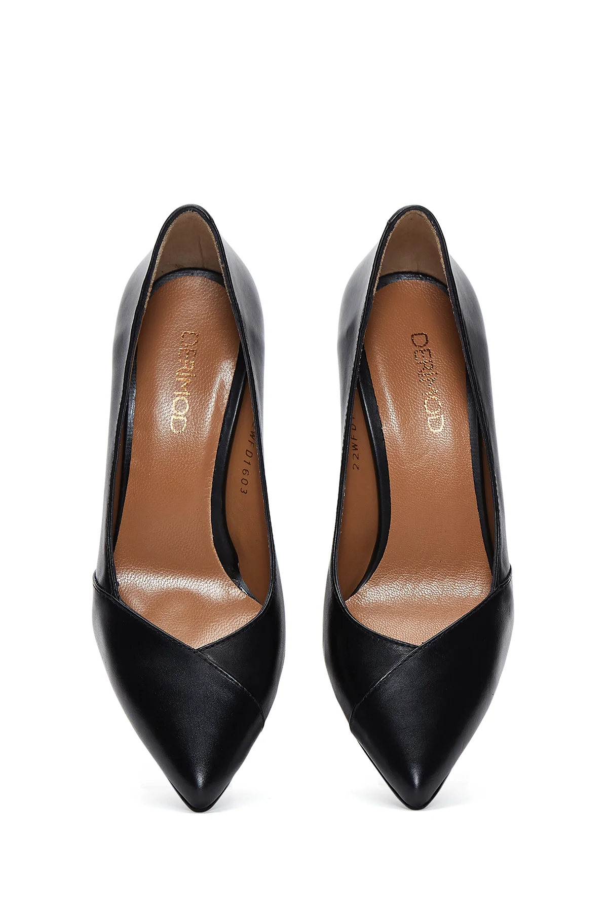 Kadın Siyah Deri Stiletto - Image 7