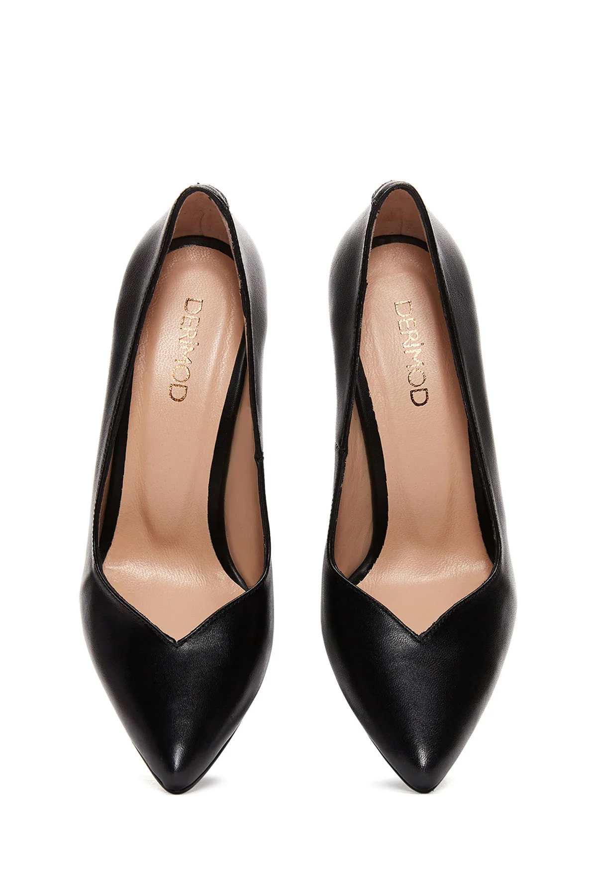Kadın Siyah İnce Topuklu Deri Stiletto - Image 7