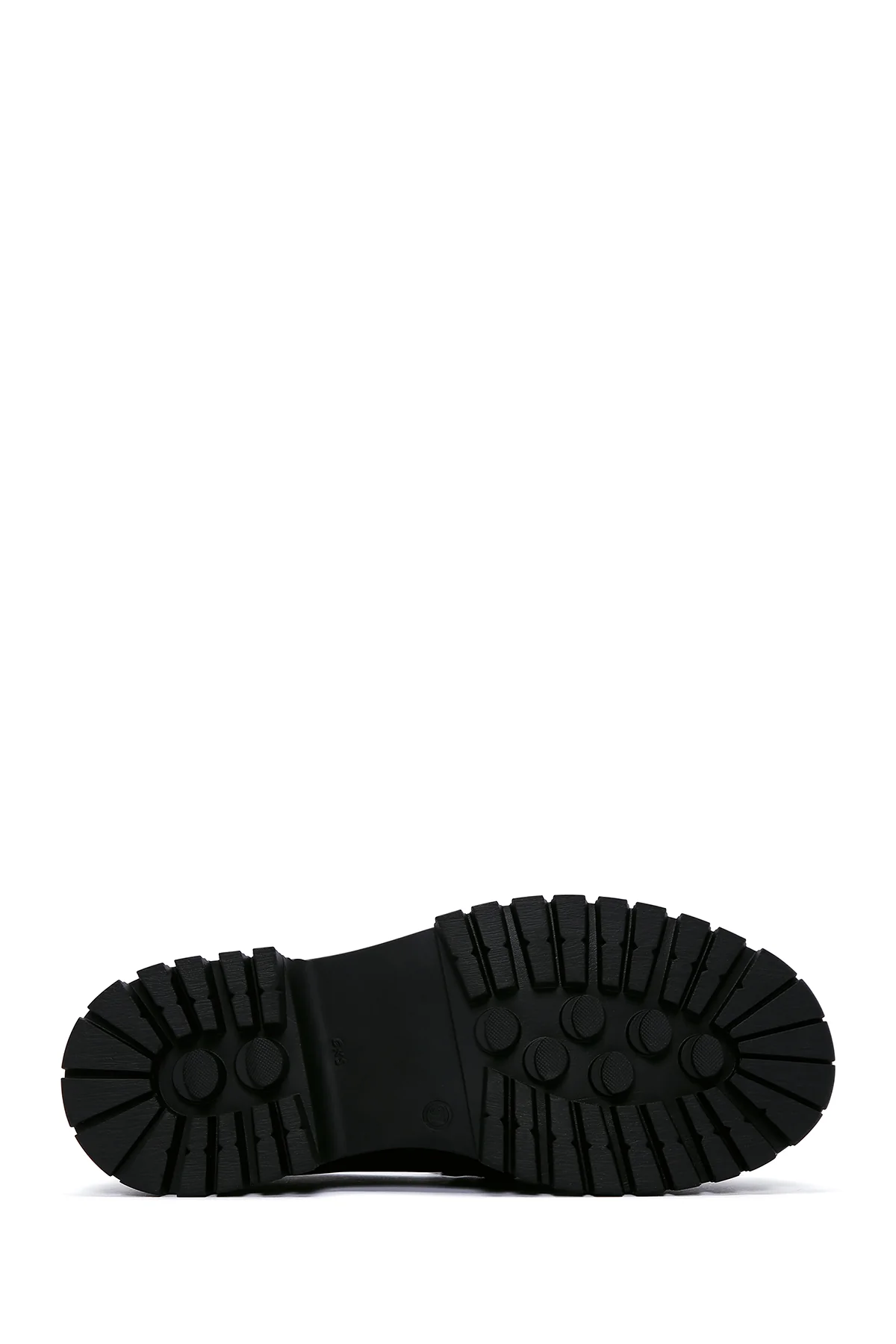 Kadın Siyah Deri Tokalı Maskülen Loafer - Image 4