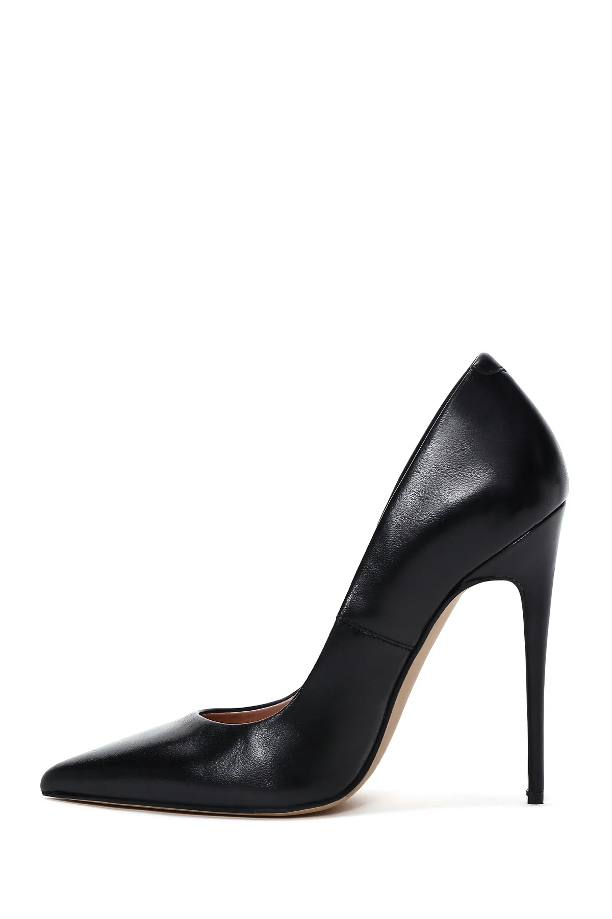 Kadın Siyah Deri Yüksek Topuklu Stiletto - Image 3
