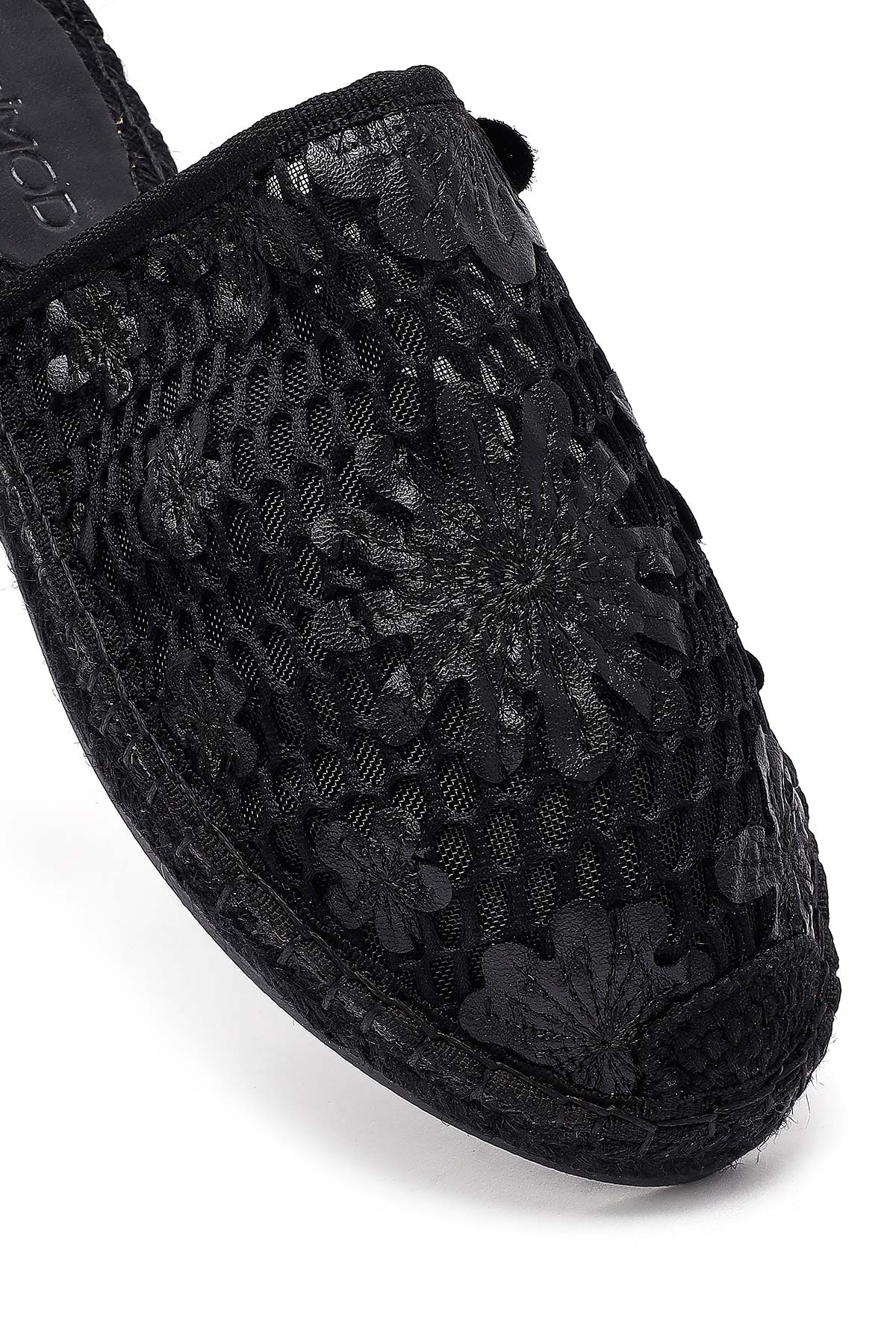 Kadın Siyah Desenli Espadril Terlik - Image 10