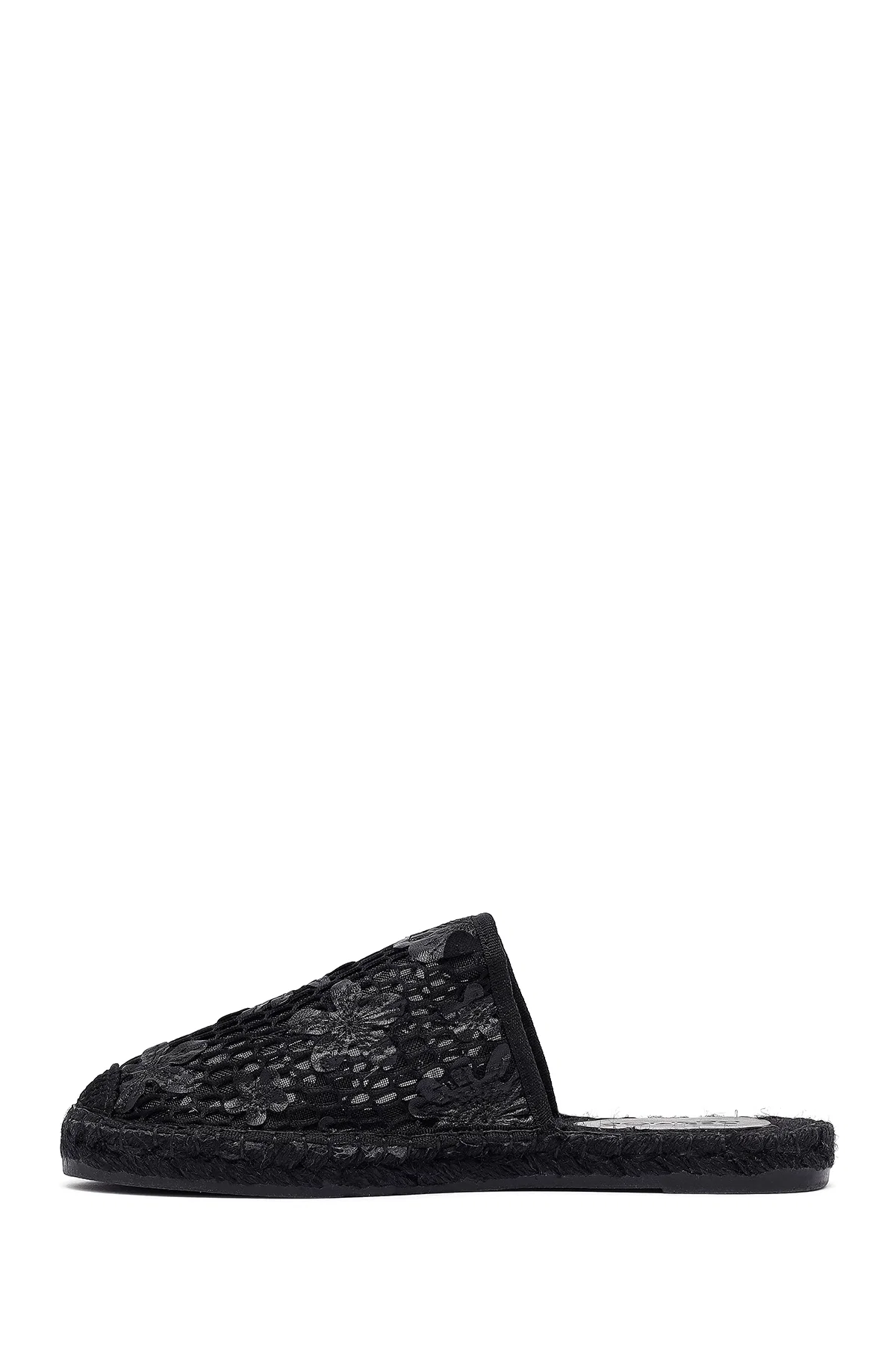 Kadın Siyah Desenli Espadril Terlik - Image 2