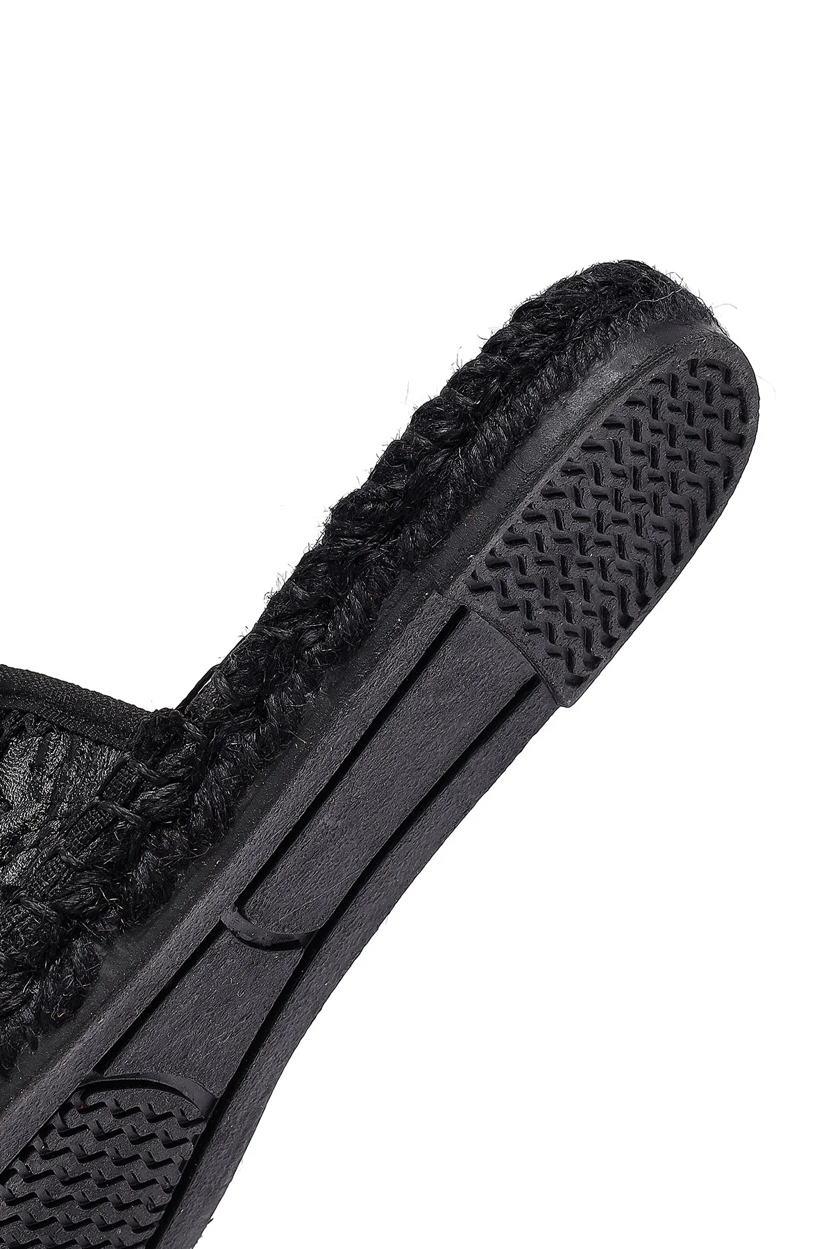 Kadın Siyah Desenli Espadril Terlik - Image 8