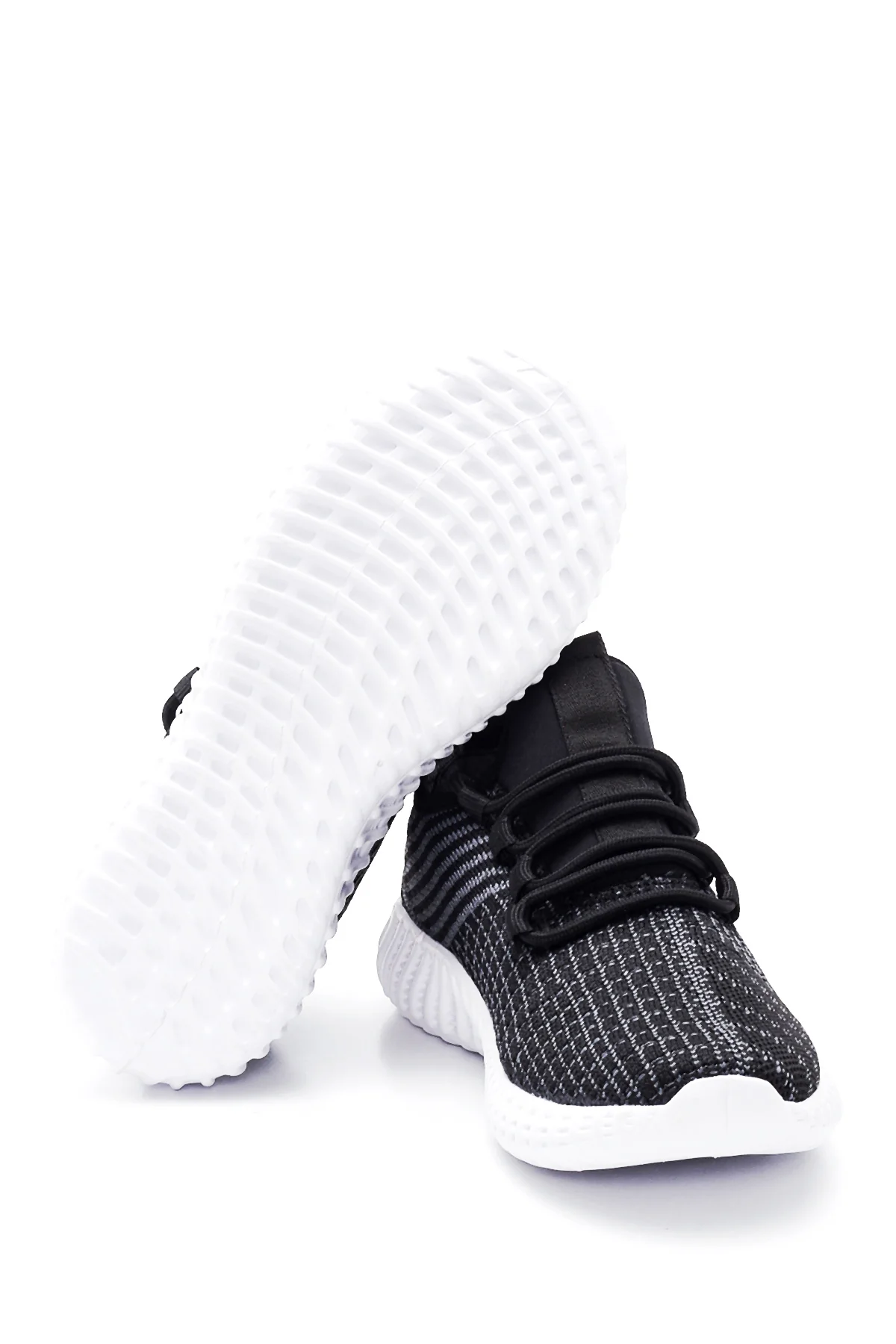 Kadın Siyah Desenli Sneaker - Image 4