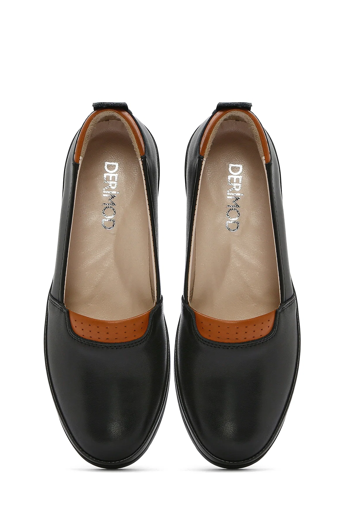 Kadın Siyah Dolgu Topuklu Deri Comfort Loafer - Image 7