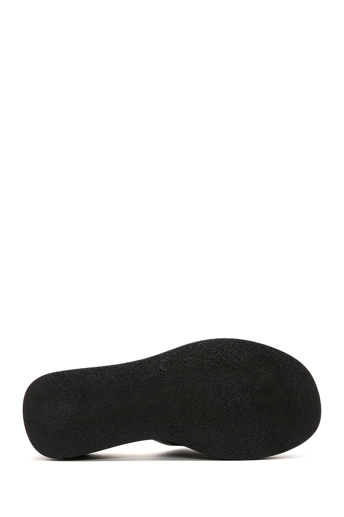Kadın Siyah Dolgu Topuklu Deri Comfort Terlik - Image 4