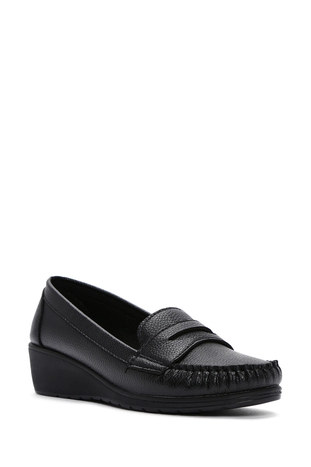 Kadın Siyah Dolgu Topuklu Loafer - Image 6