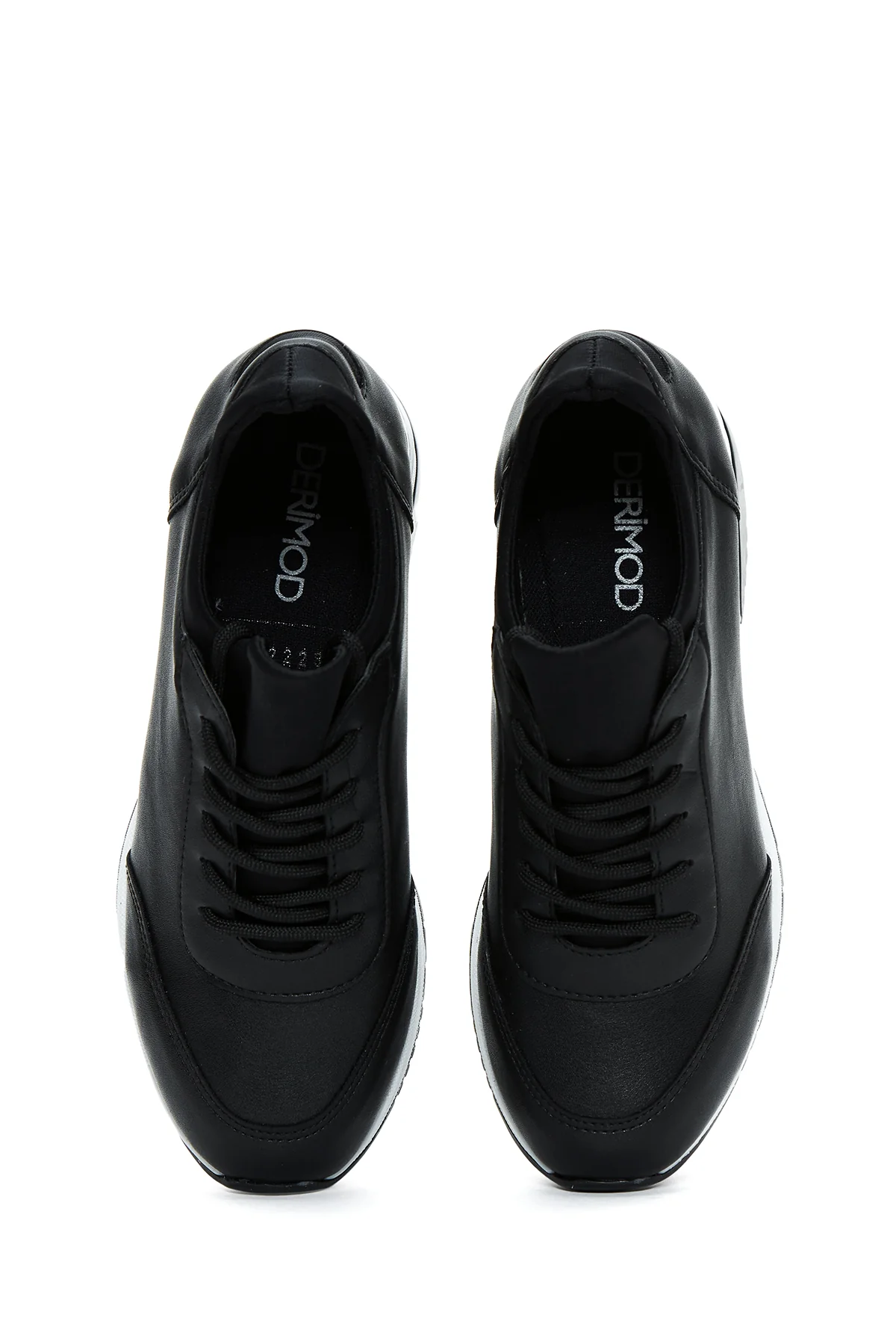 Kadın Siyah Dolgu Topuklu Sneaker - Image 6