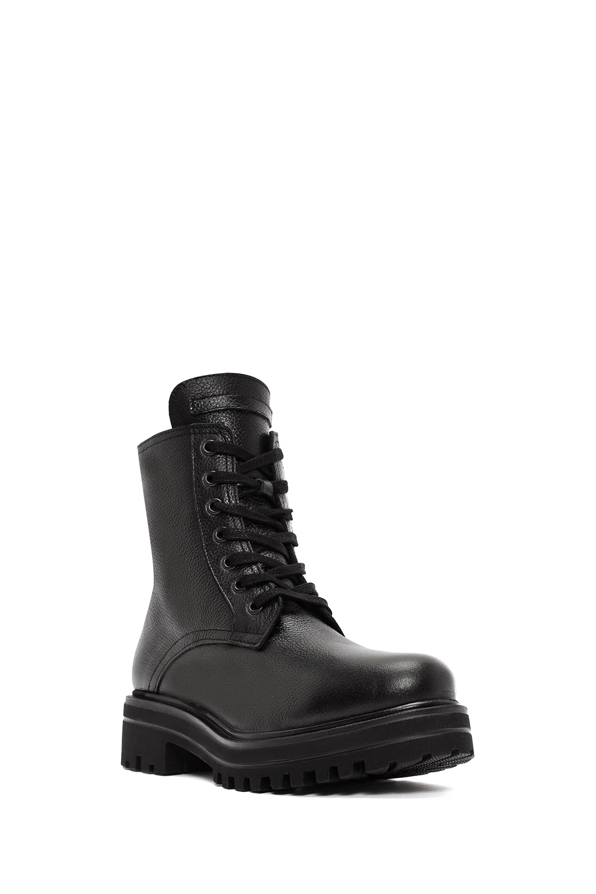 Kadın Siyah Fermuarlı Deri Postal Bot - Image 7