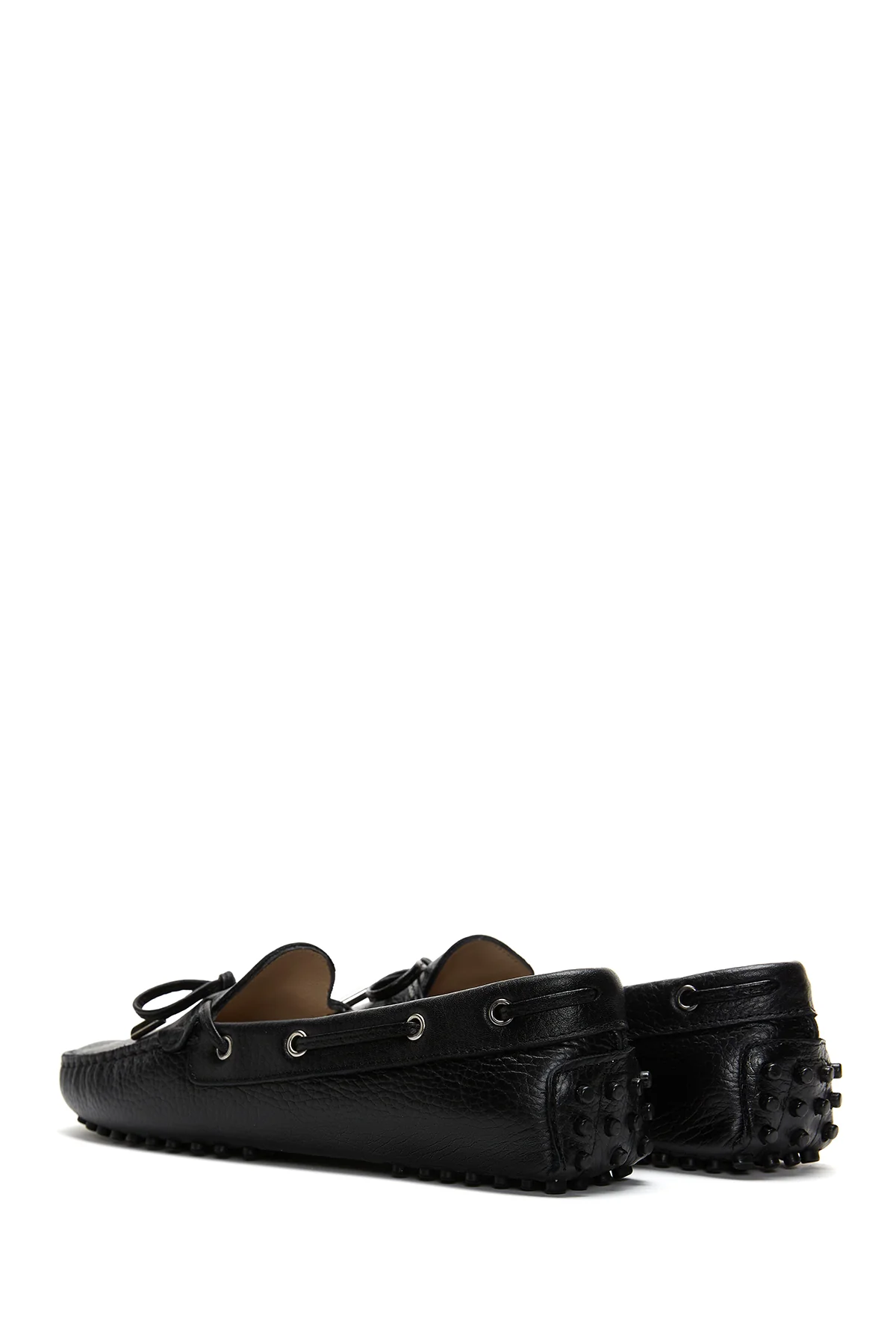 Kadın Siyah Fiyonk Detaylı Deri Loafer - Image 5