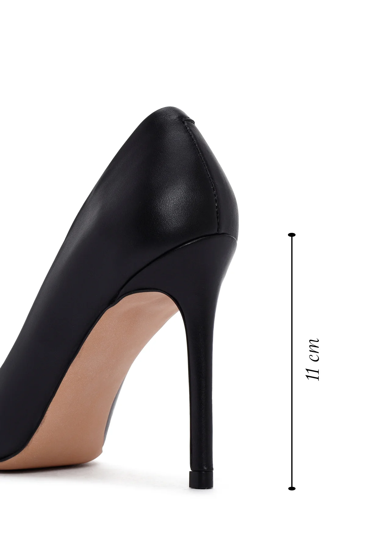 Kadın Siyah İnce Topuklu Deri Stiletto - Image 2