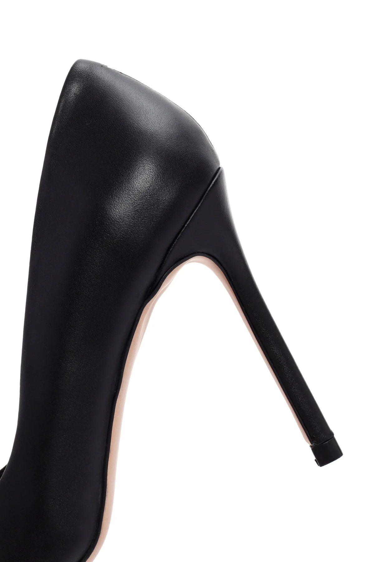 Kadın Siyah İnce Topuklu Deri Stiletto - Image 9