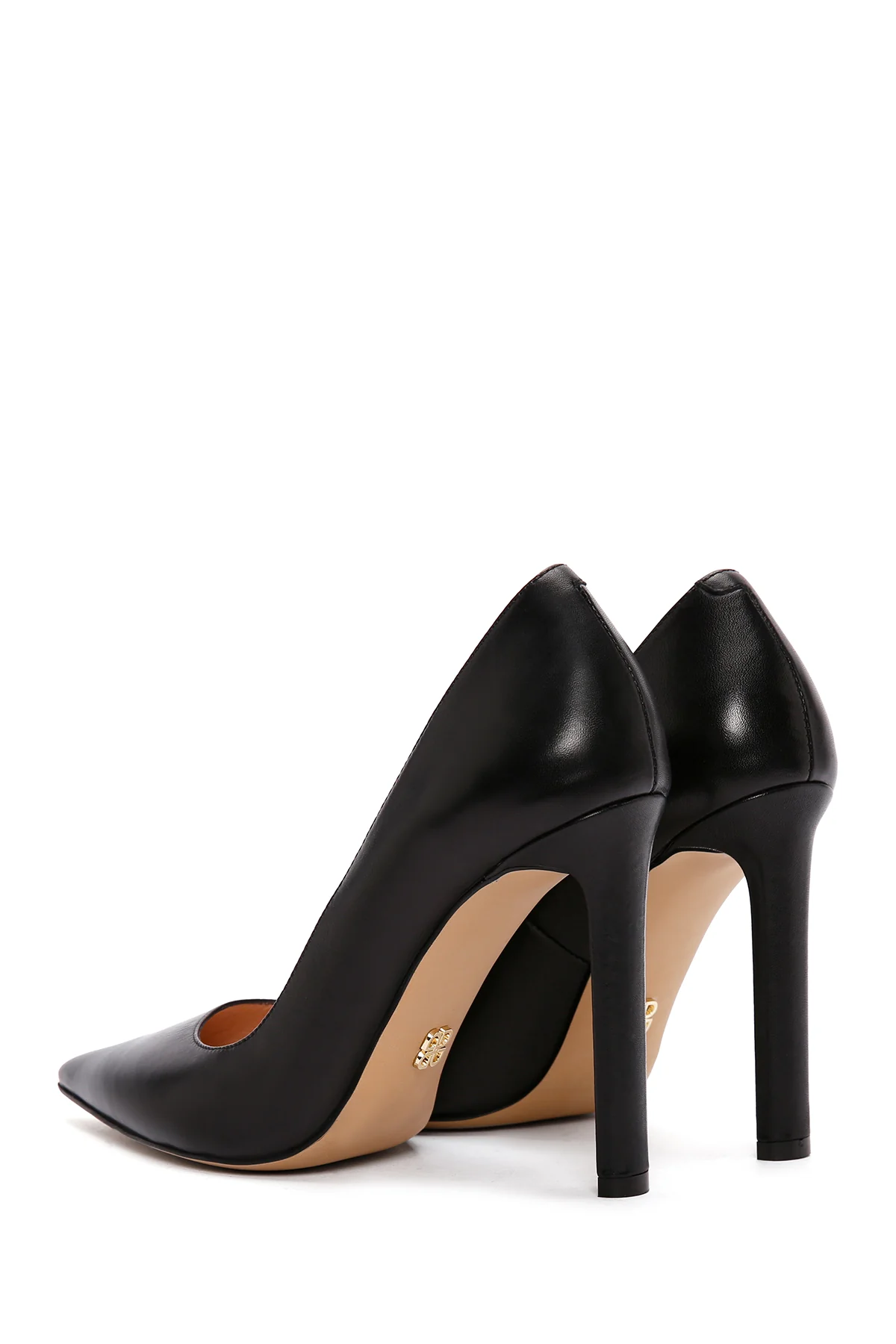 Kadın Siyah İnce Topuklu Deri Stiletto - Image 6