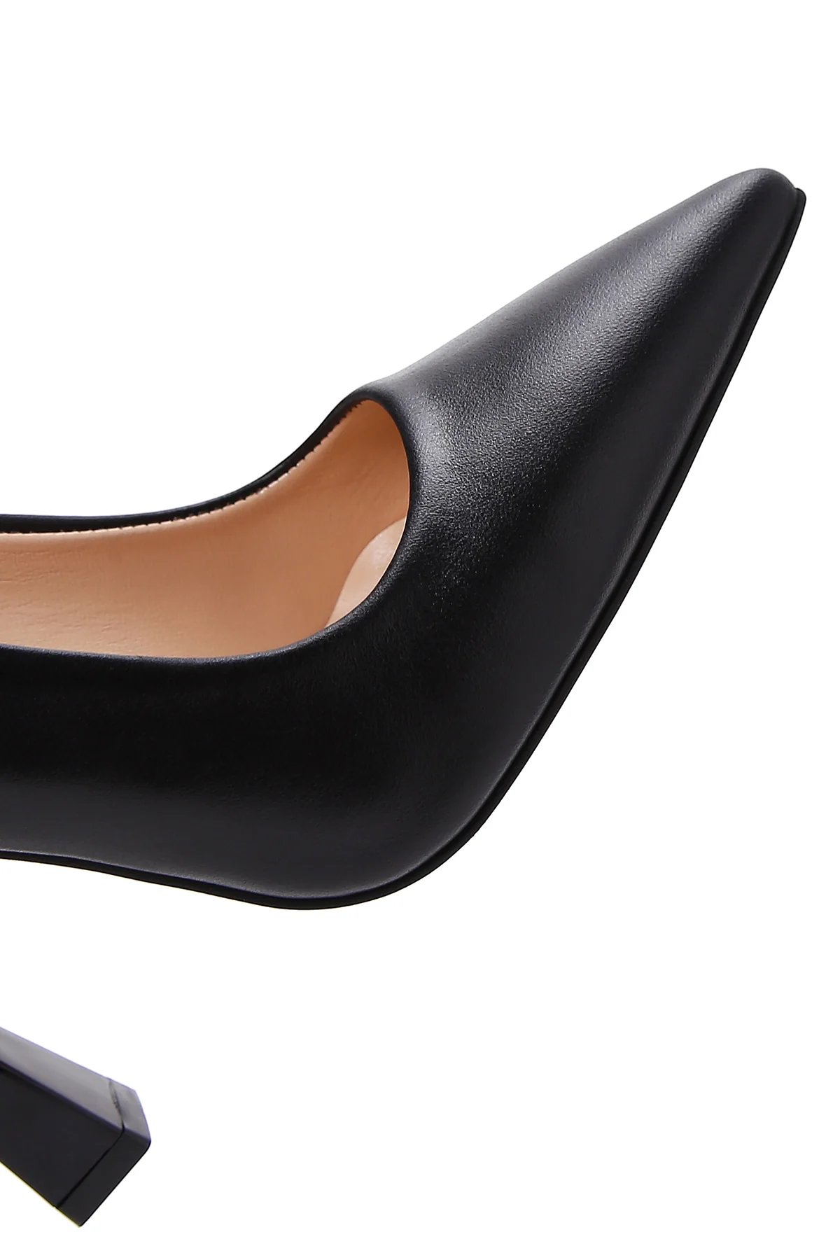 Kadın Siyah İnce Topuklu Deri Stiletto - Image 8