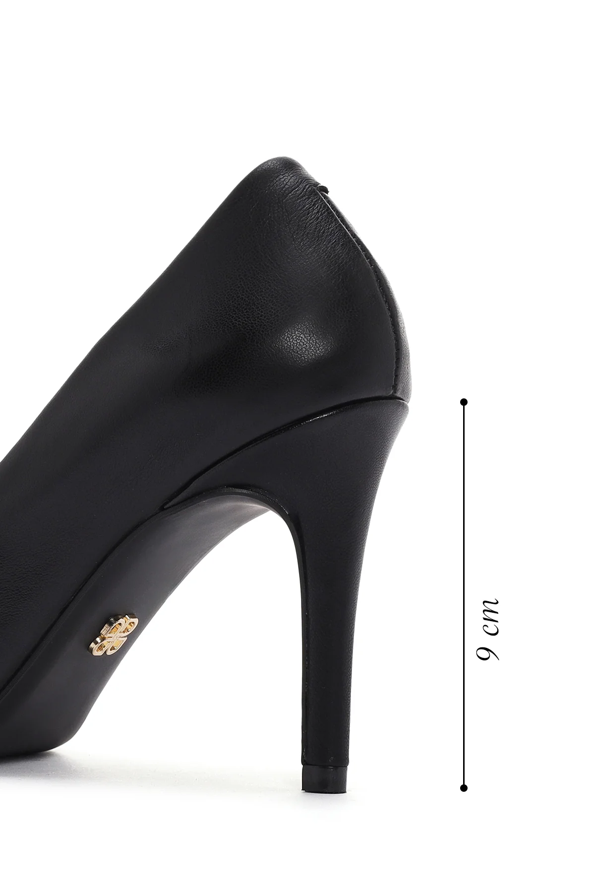 Kadın Siyah İnce Topuklu Deri Stiletto - Image 2