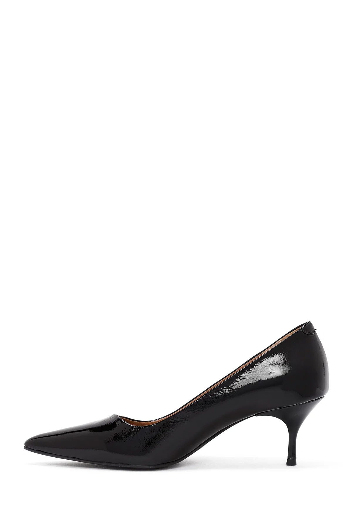 Kadın Siyah İnce Topuklu Deri Stiletto - Image 4