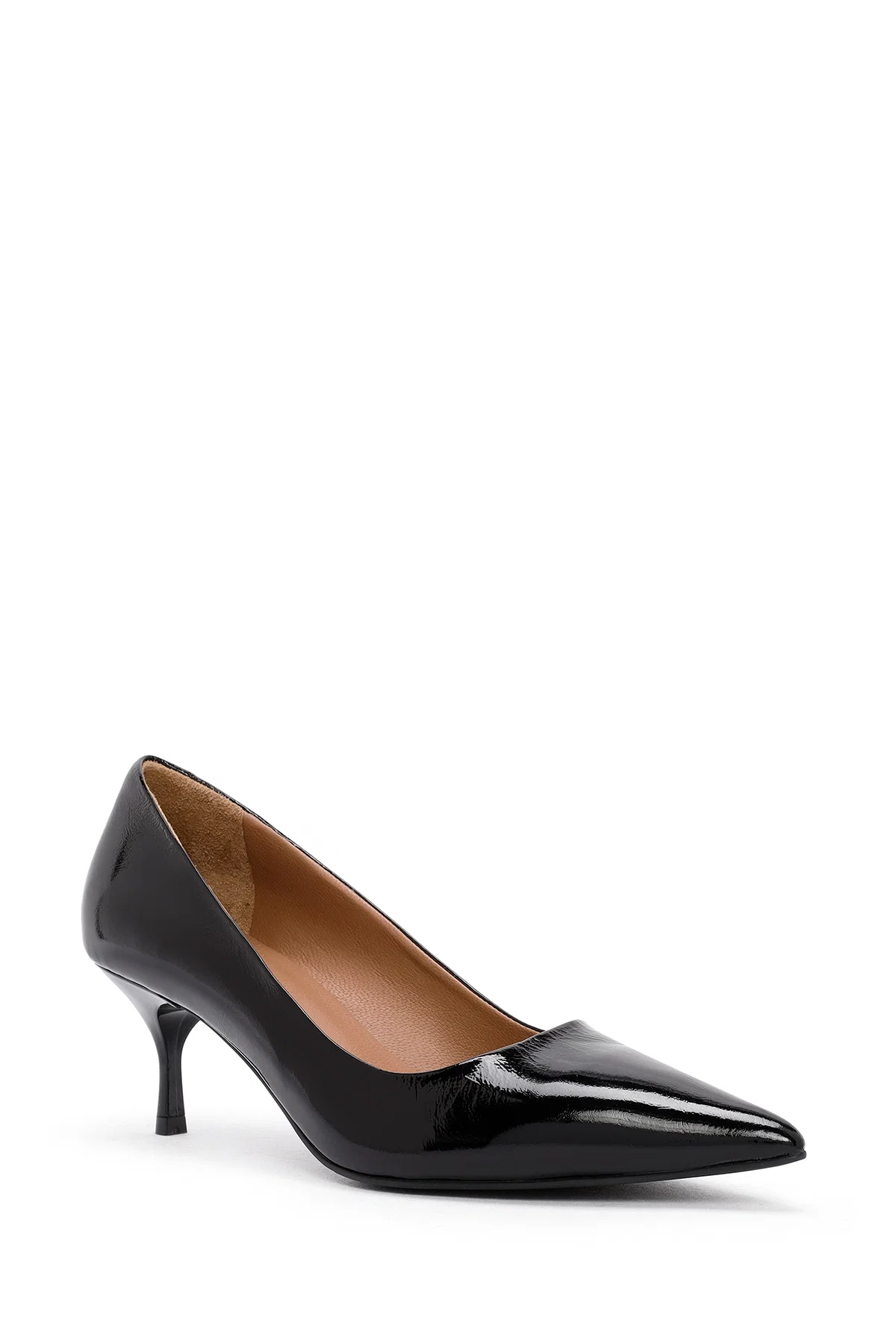 Kadın Siyah İnce Topuklu Deri Stiletto - Image 7